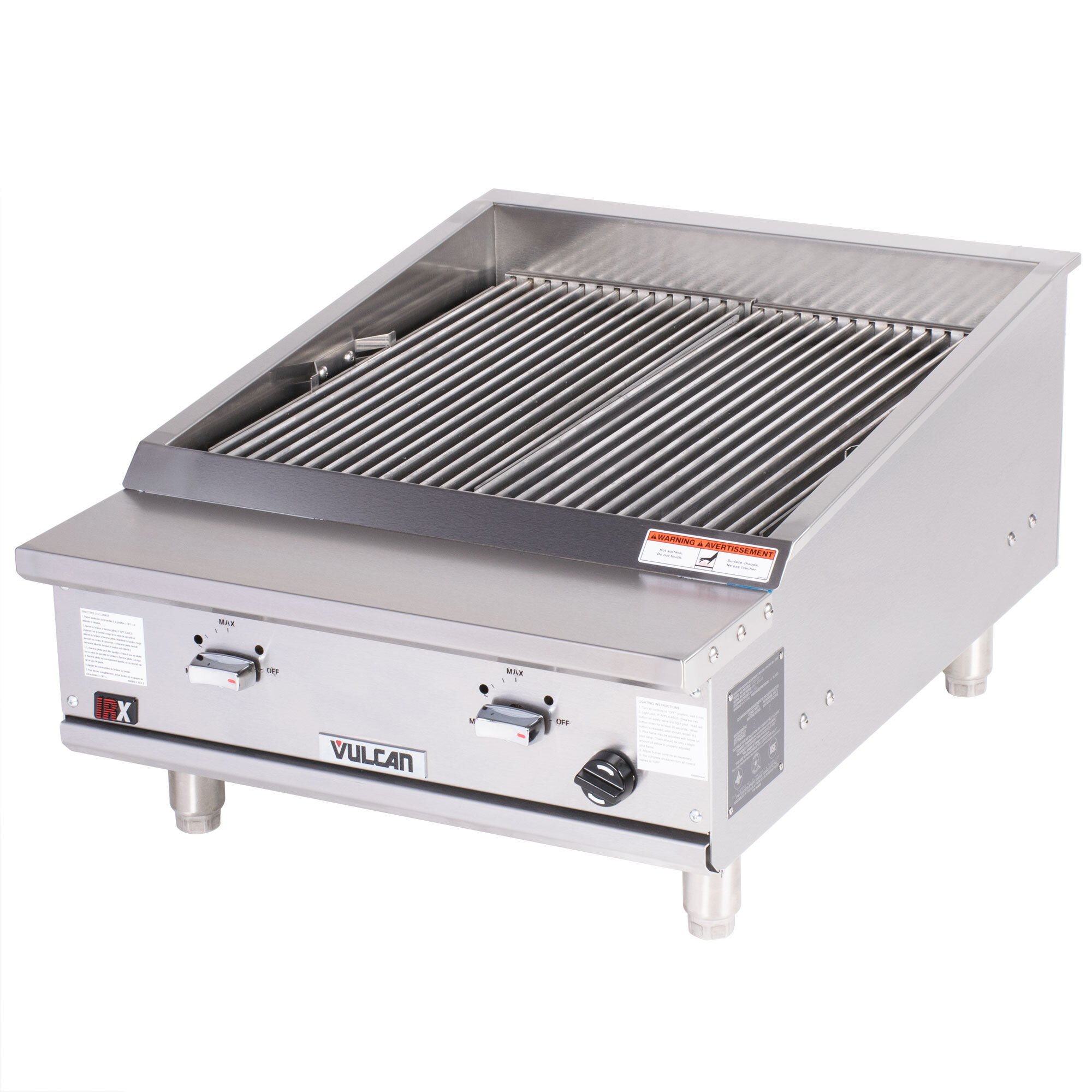 Vulcan VTEC25 Natural Gas 25" Infrared Charbroiler 44,000 BTU