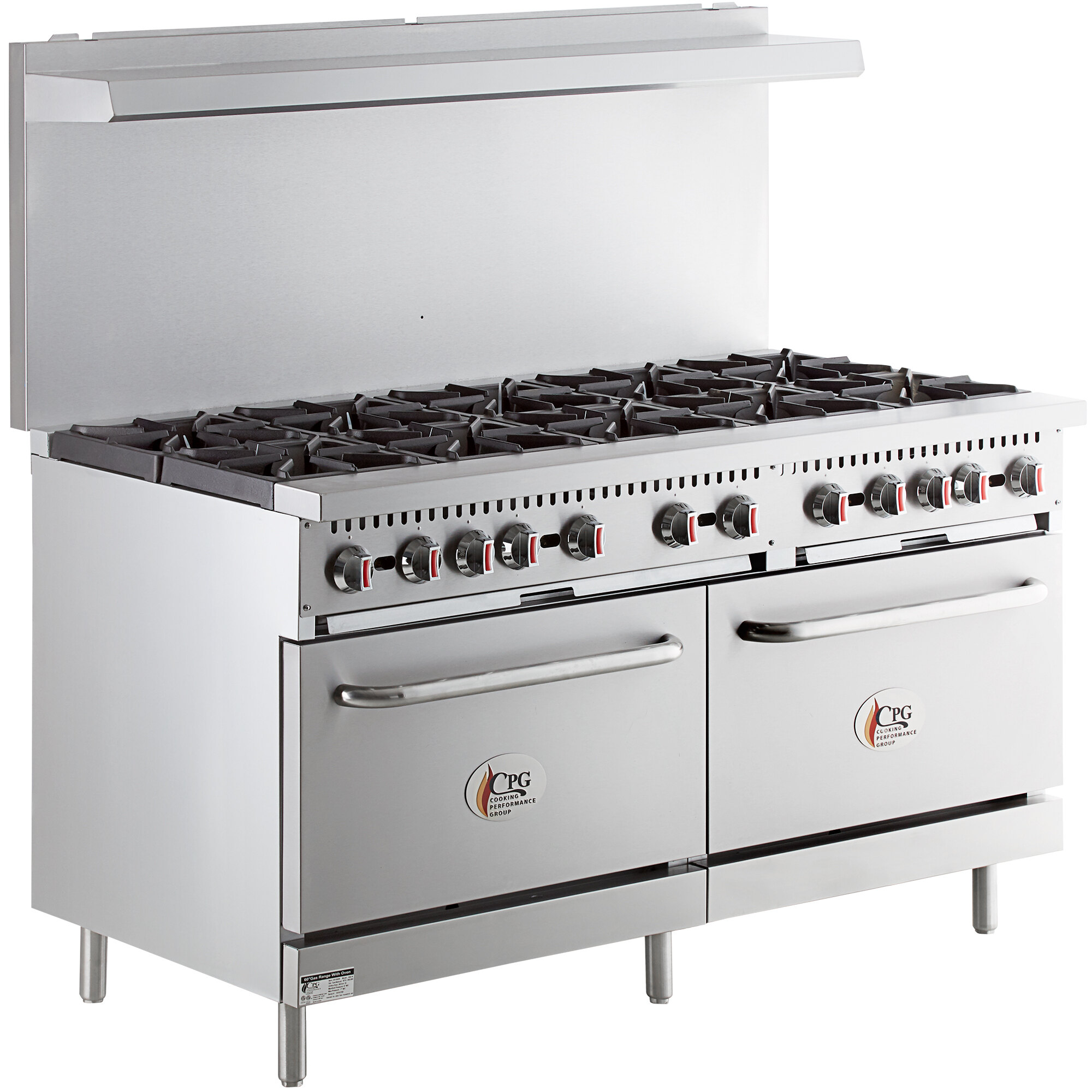 Cooking Performance Group S60L Liquid Propane 10 Burner 60" Range with 2 Standard Ovens