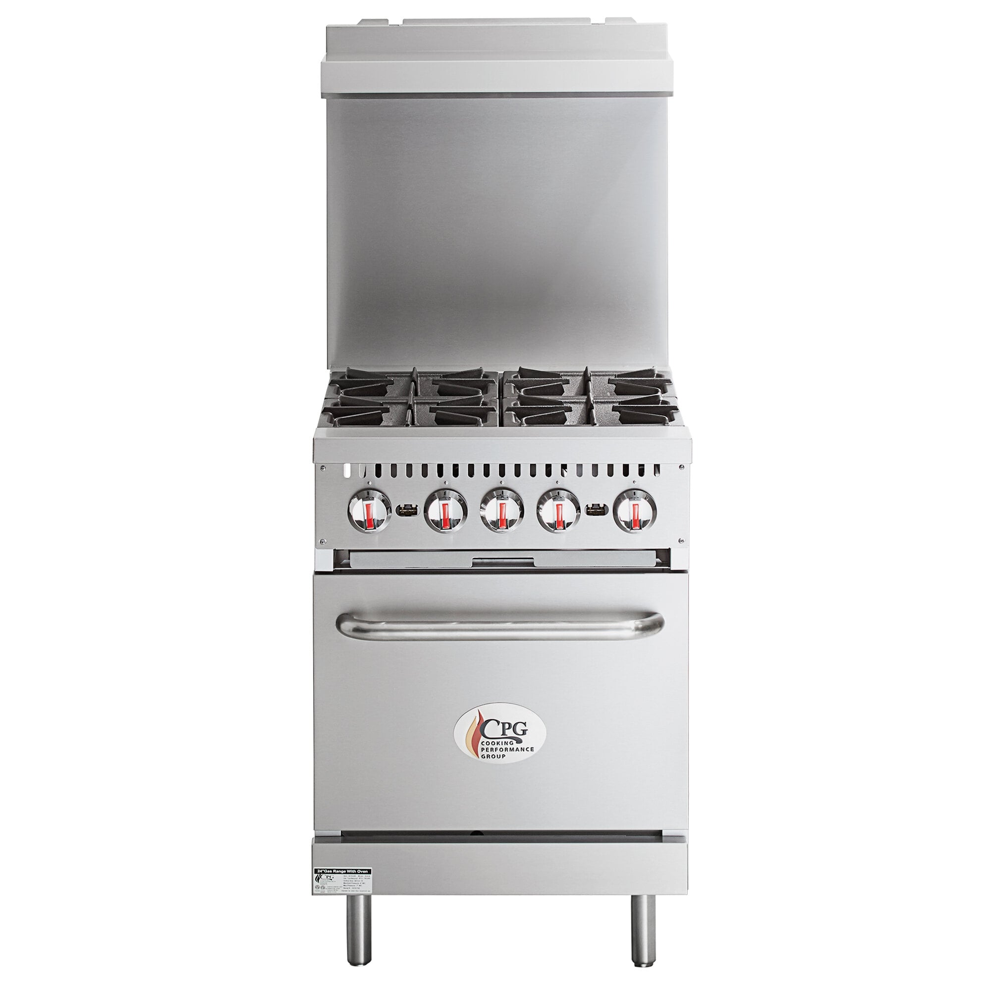 Cooking Performance Group S24N Natural Gas 4 Burner 24" Range with