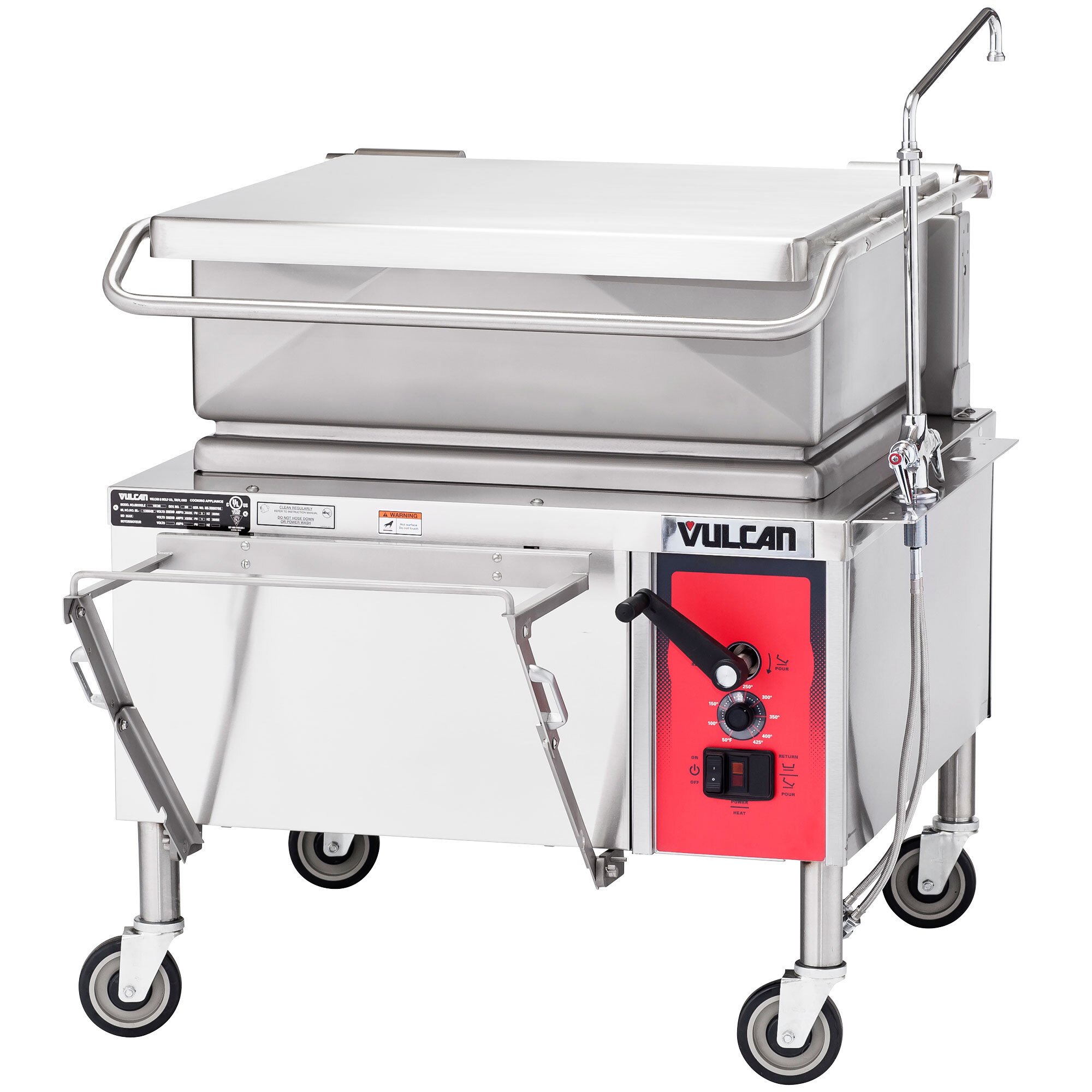 Vulcan VE30 30 Gallon Manual Tilt Braising Pan / Tilt Skillet 208V, 3