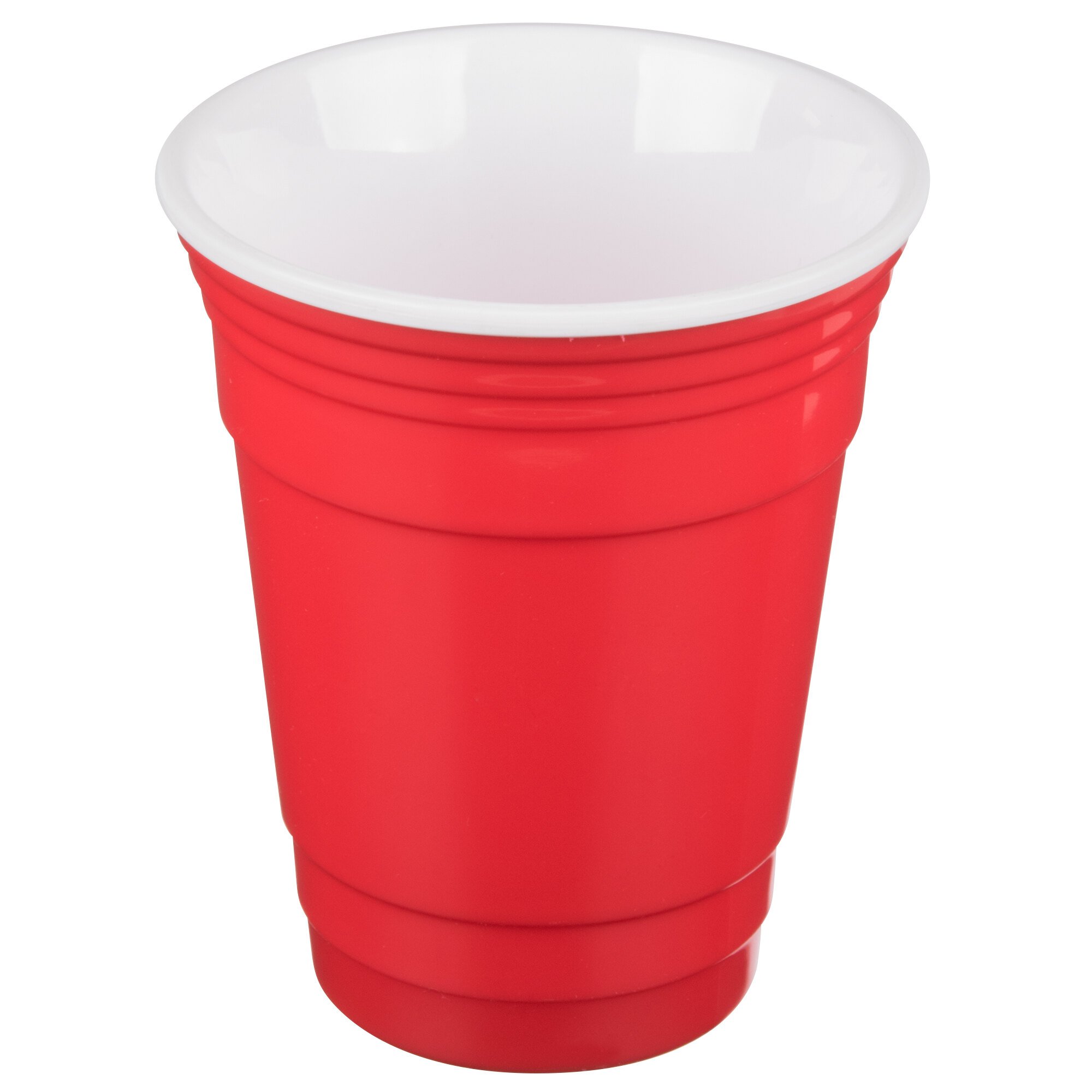 GET SC-16-R To-Go 16 oz. Red Customizable Plastic Reusable Tumbler - 24 ...