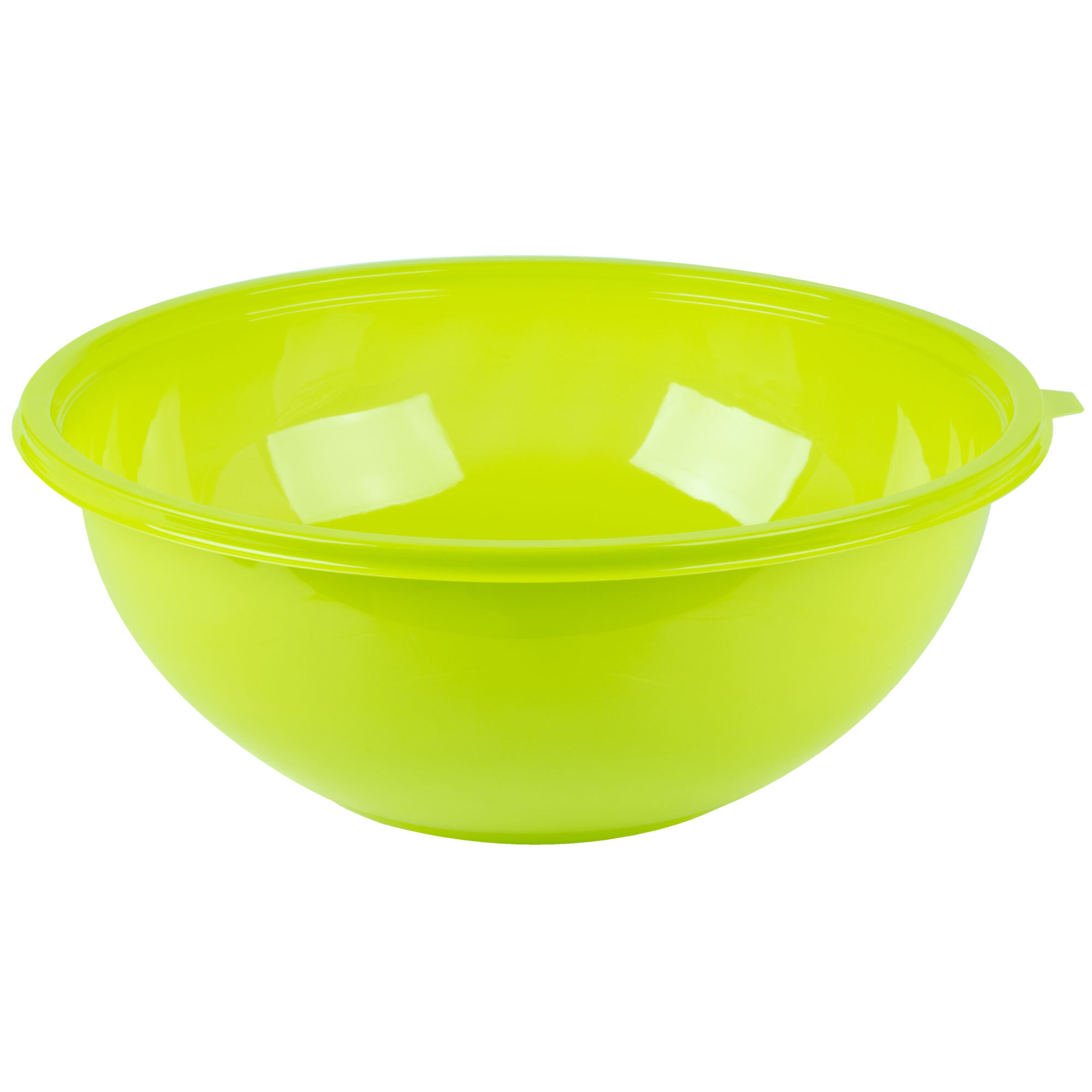 Fineline 5320-GRN Super Bowl 320 oz. Green PET Plastic Salad Bowl - 25/Case