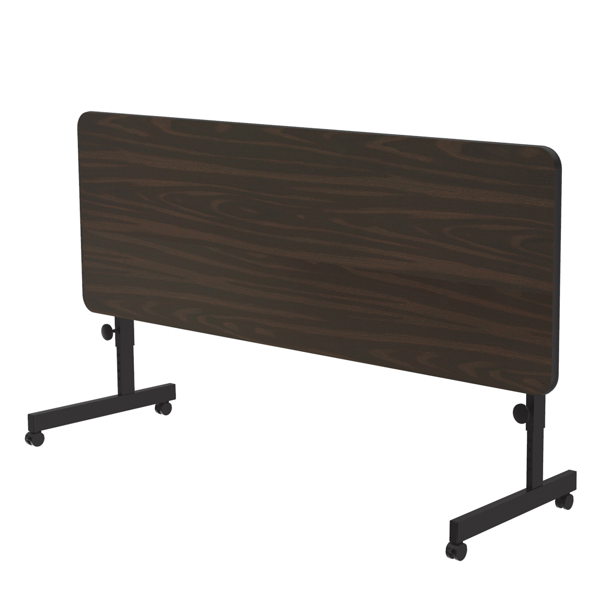 Correll Deluxe Flip Top Table, High Pressure Adjustable Height, 24" x 72", Walnut FT247201