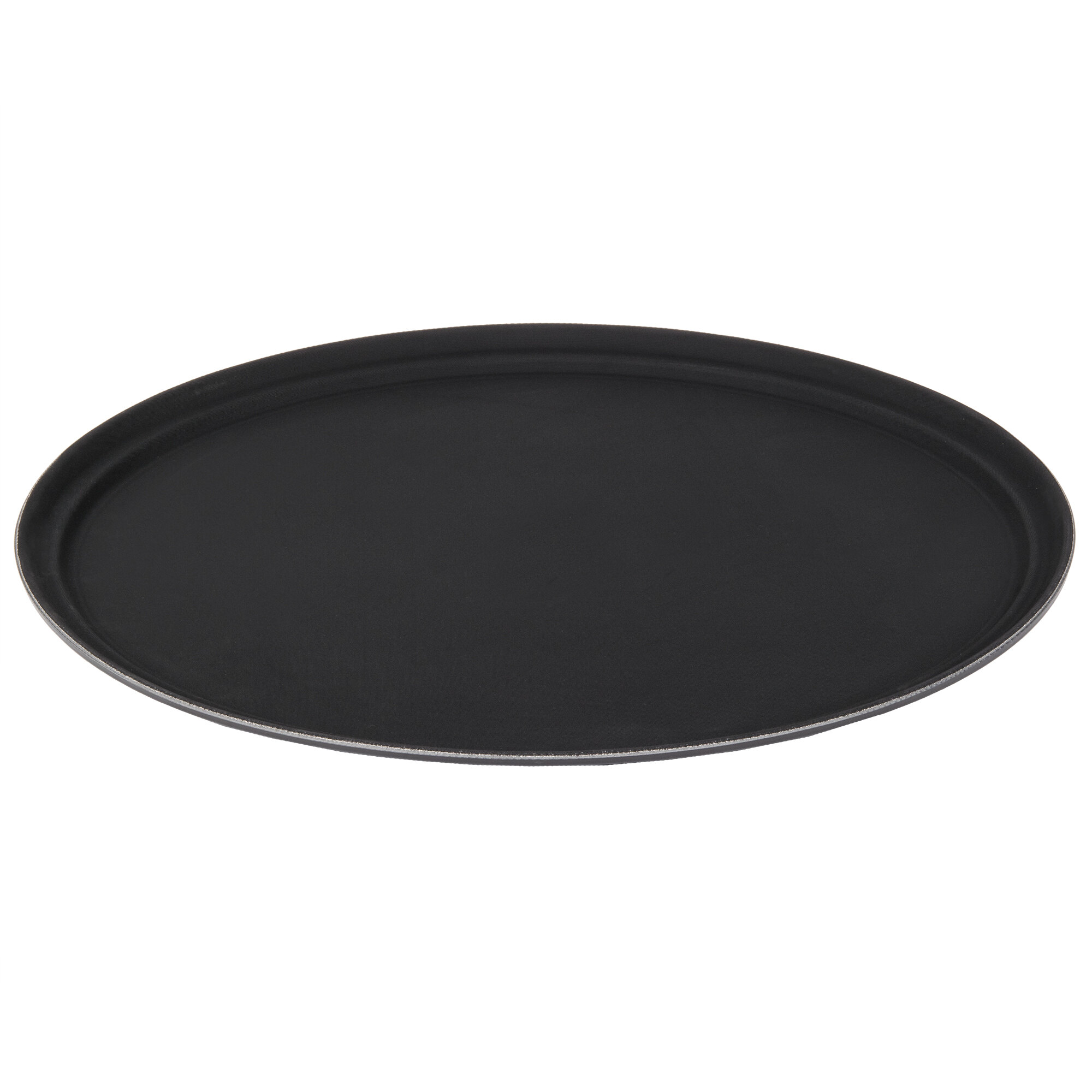 Oval 27" Black NonSkid Serving Tray