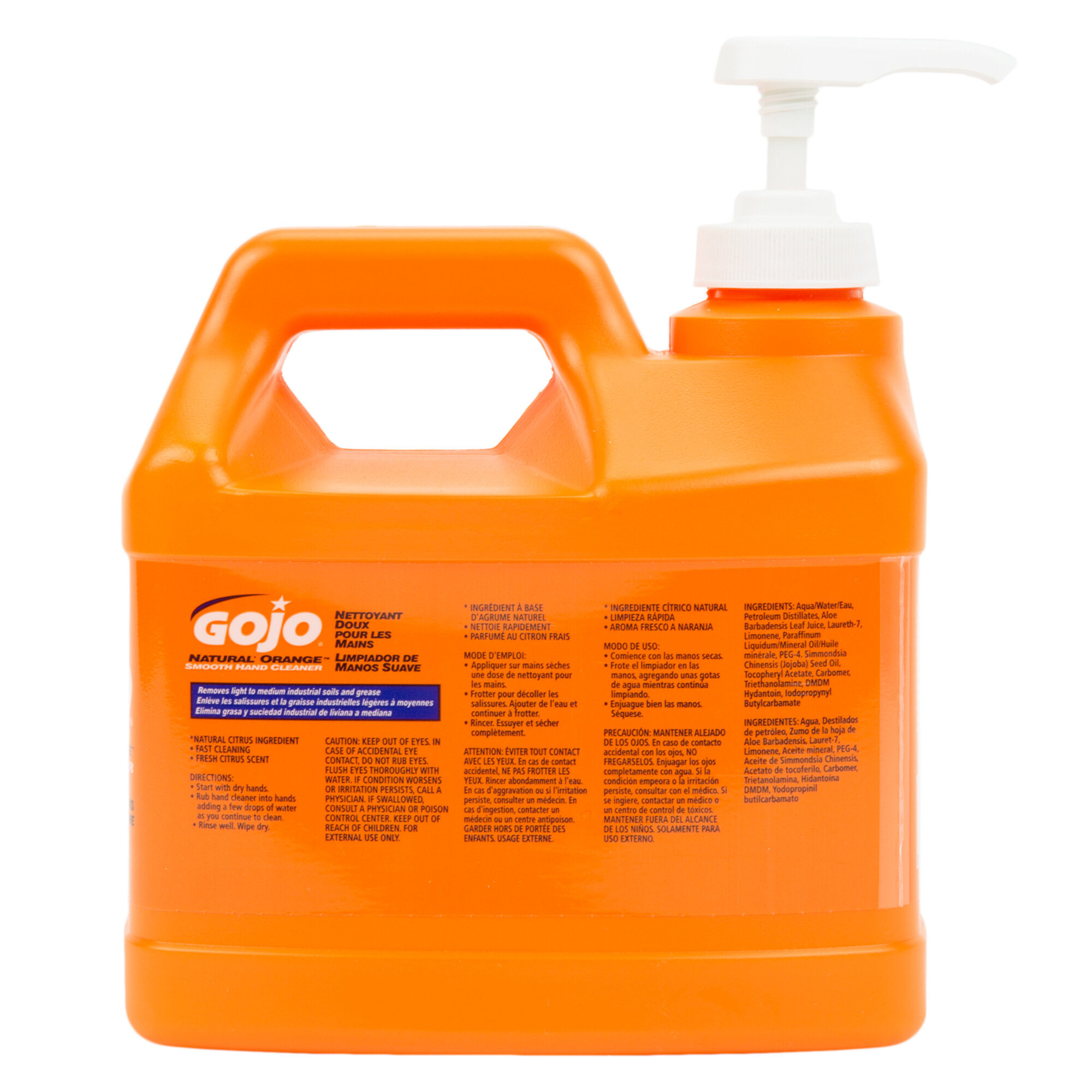 GOJO® 094804 1/2 Gallon Natural Orange Smooth Hand Cleaner