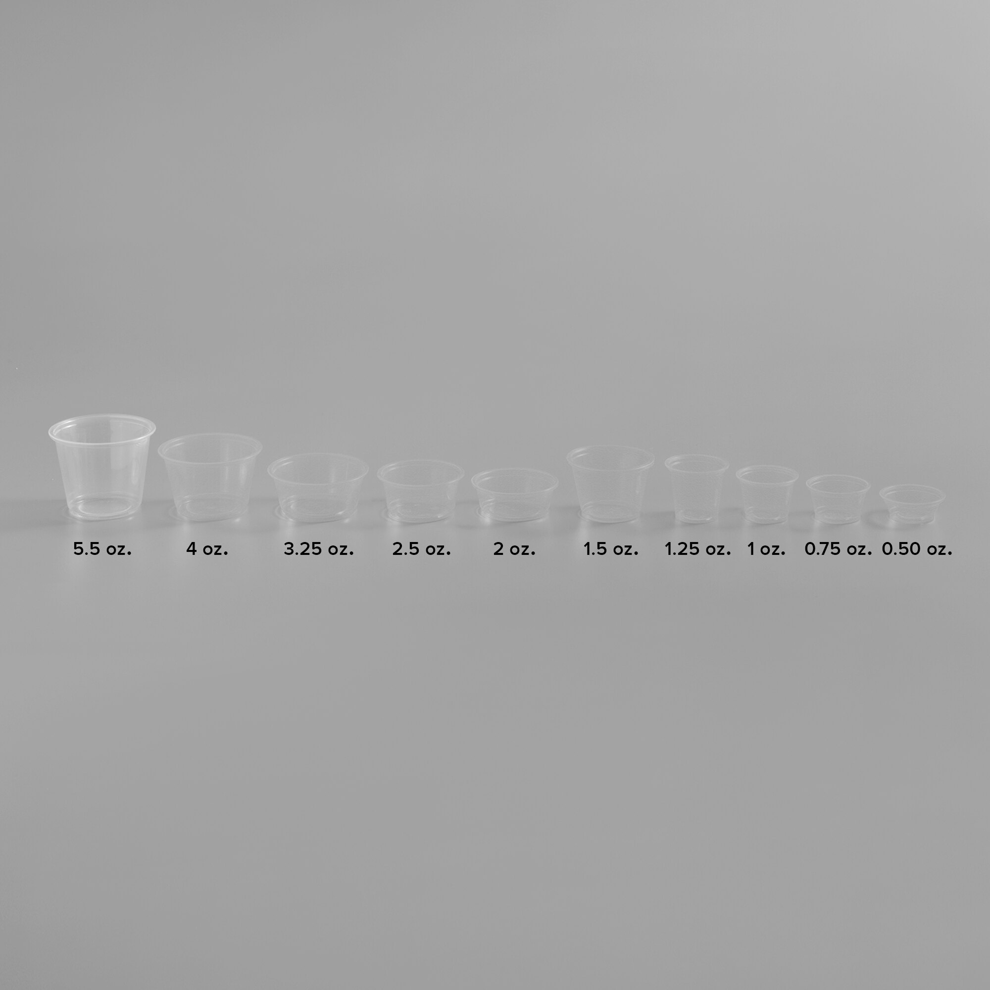 Choice 5.5 oz. Clear Plastic Souffle Cup / Portion Cup 2500/Case