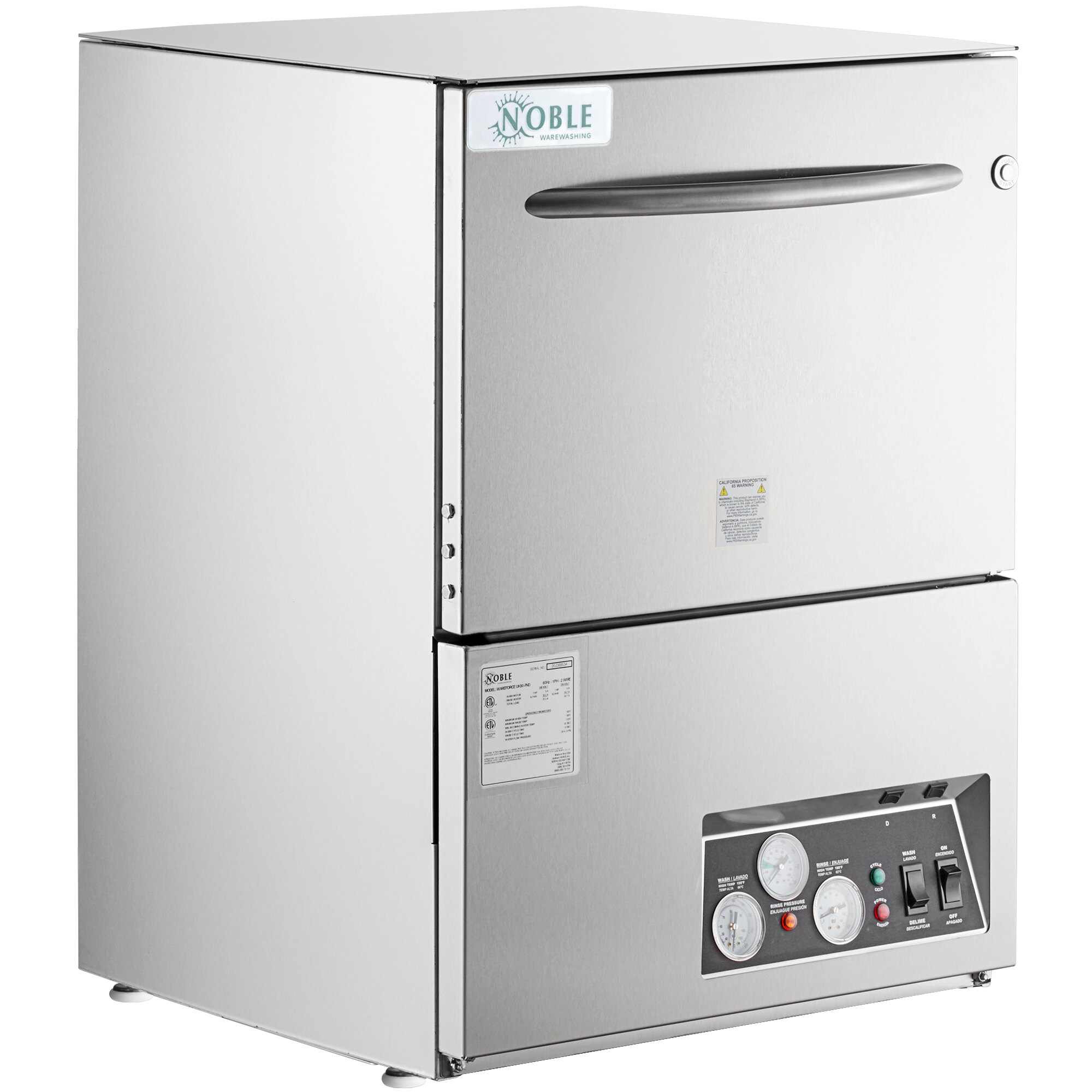 Noble Warewashing UH30FND High Temperature Undercounter Dishwasher