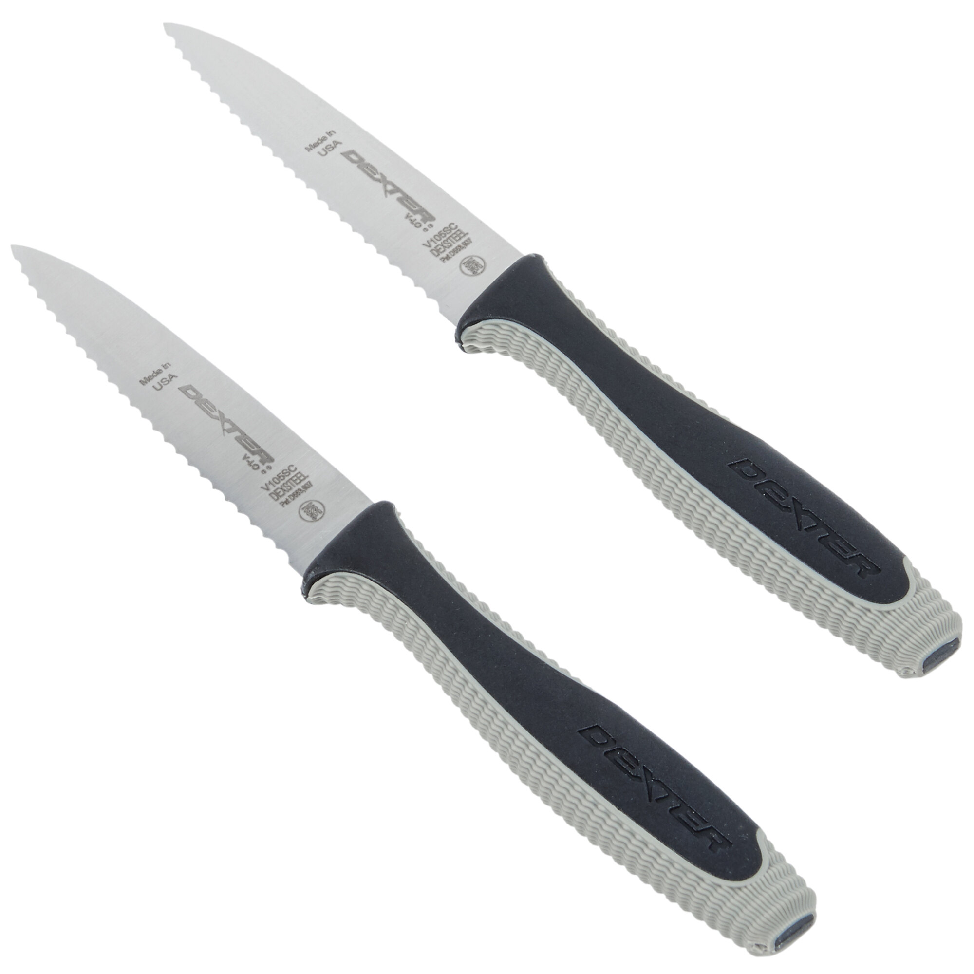 DexterRussell 29493 VLo 3 1/2" Scalloped Edge Paring Knife 2/Pack