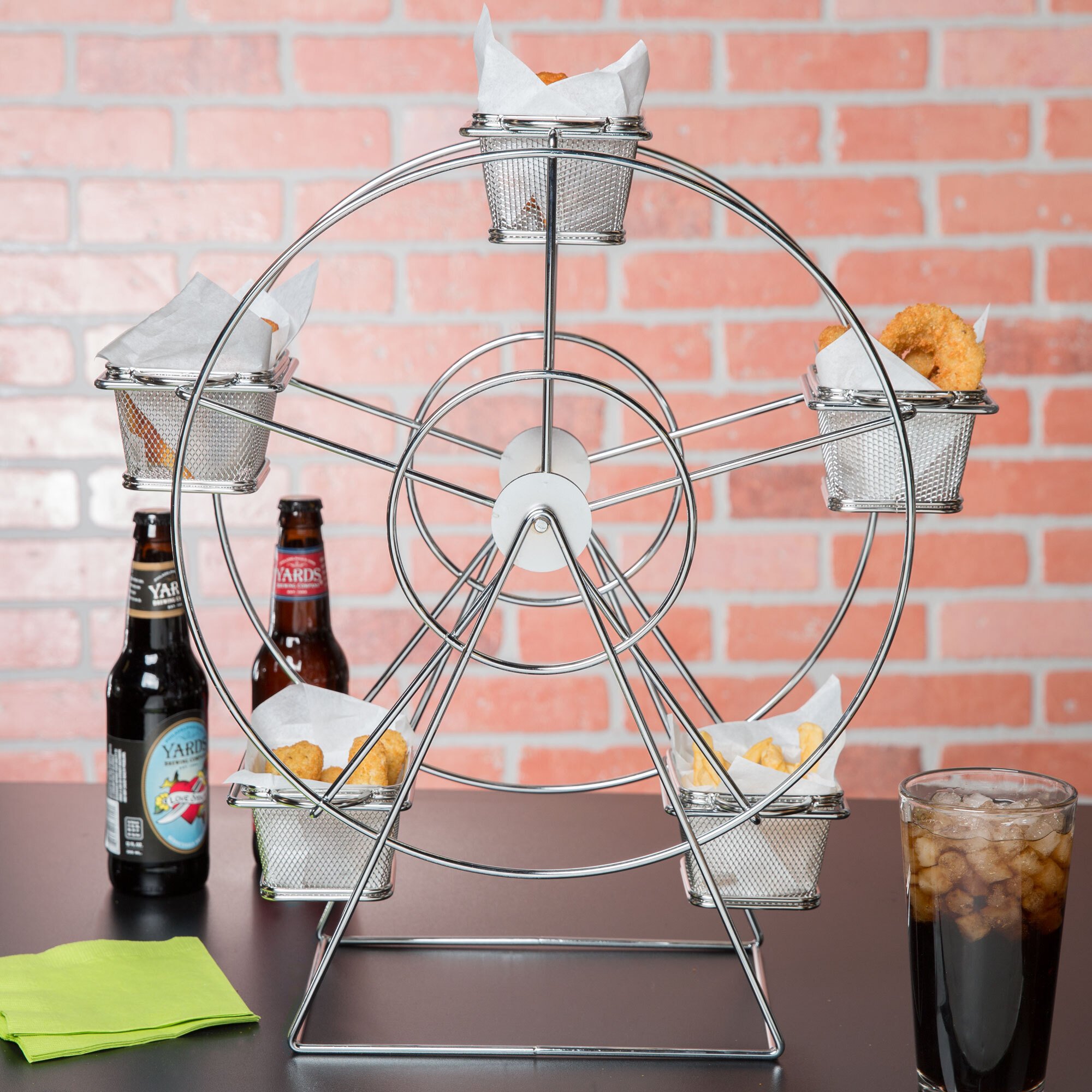Clipper Mill by GET 492065 Chrome 5 Basket Ferris Wheel Rack 14 1/2