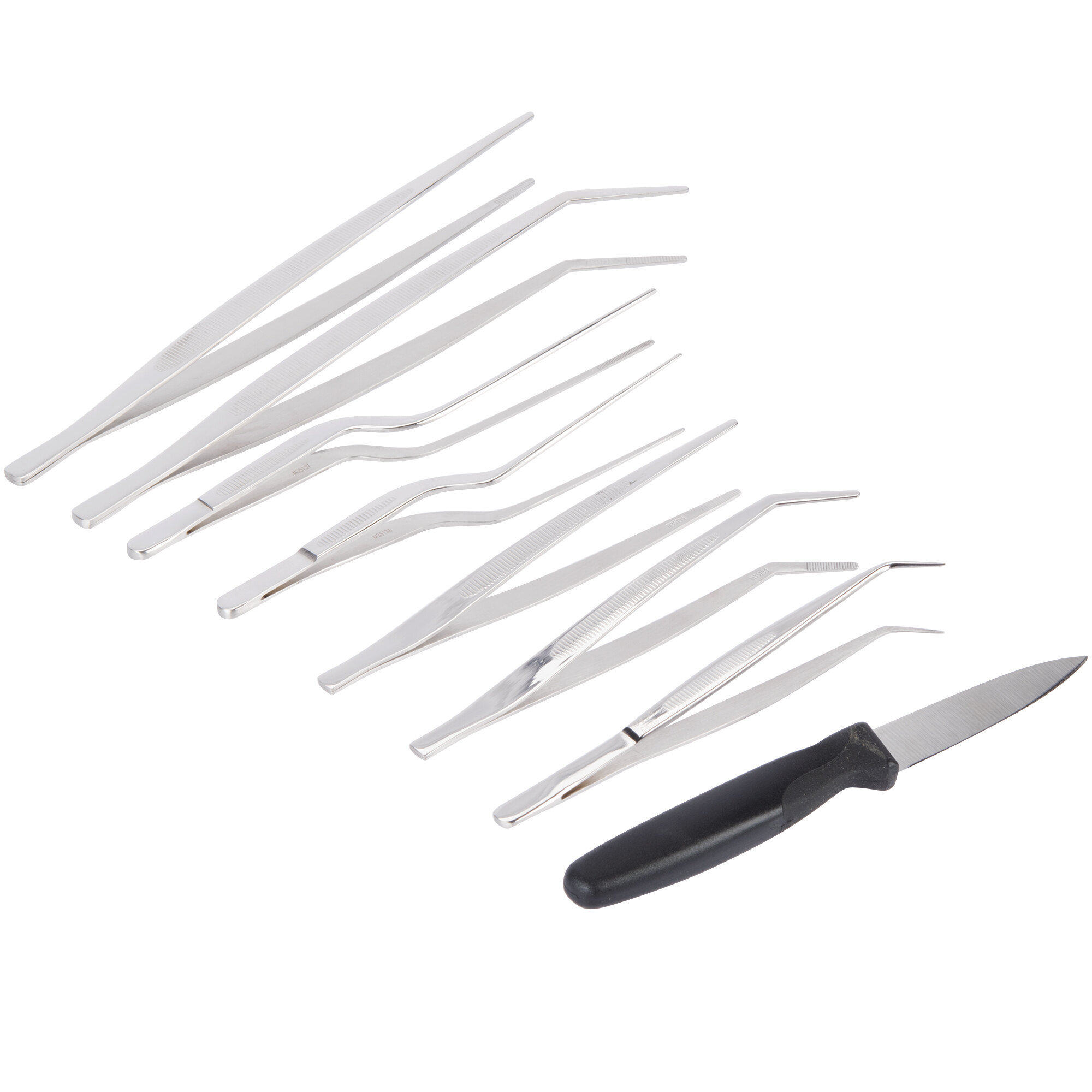 Mercer Culinary M35152 10 Piece Precision Plating Tongs Set