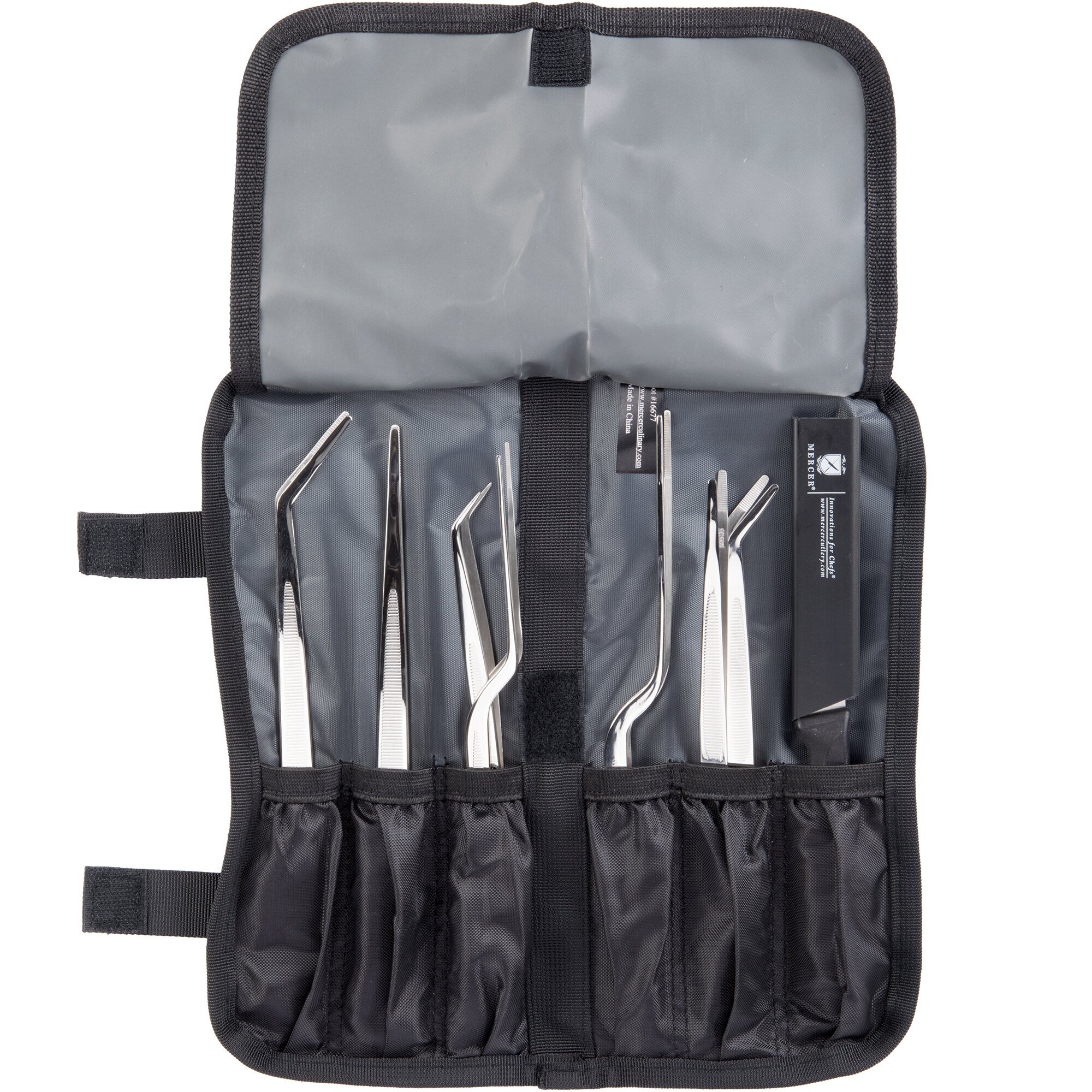 Mercer Culinary M35152 10 Piece Precision Plating Tongs Set