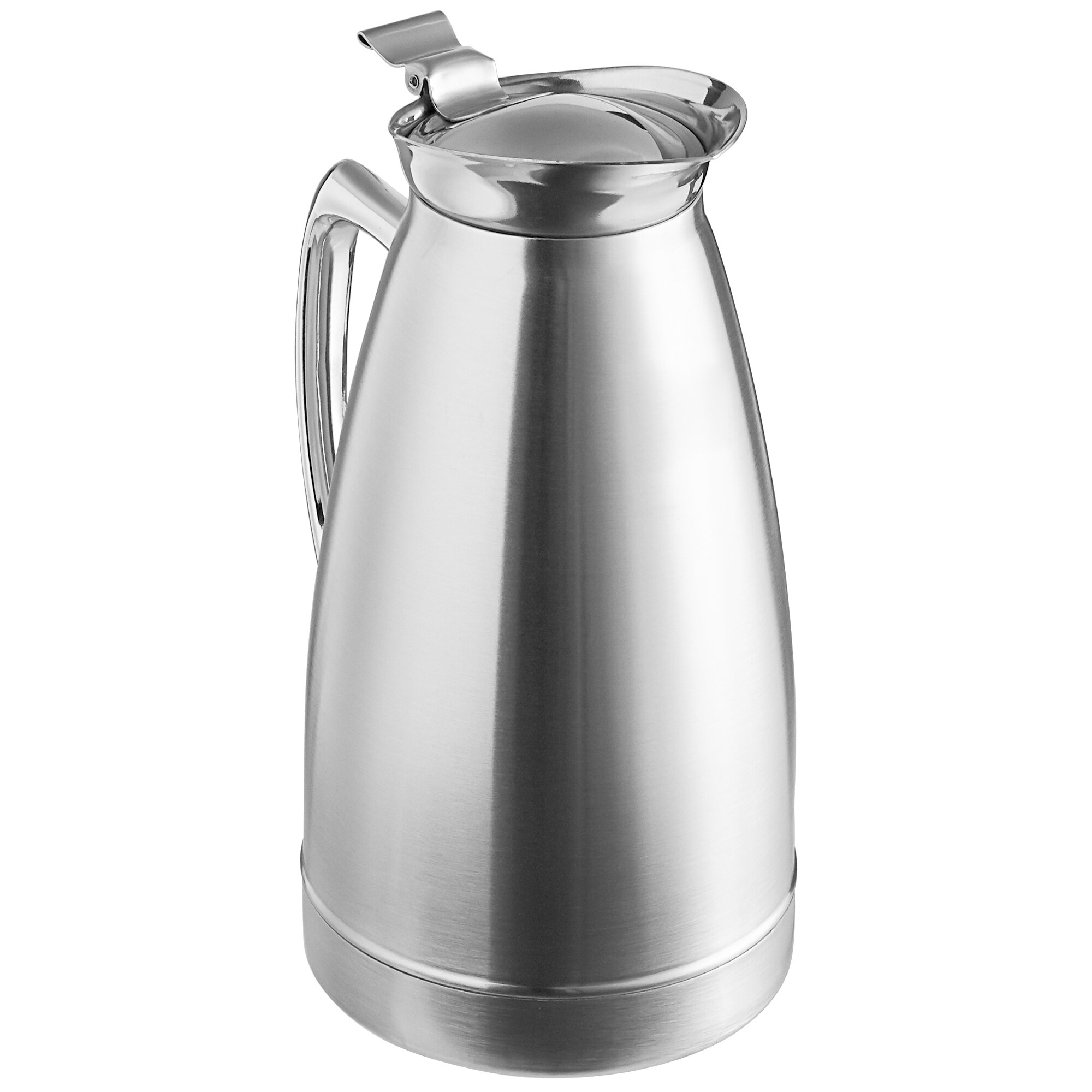 Service Ideas 10-00008-000 ErgoServ Carafe, 1.5 Liter (50.7 Oz.), Brushed Stainless/Black: Coffeemaker Carafes