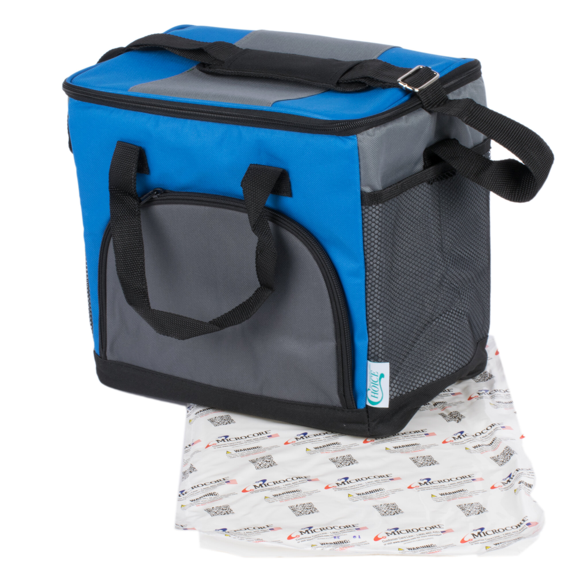 Choice Insulated Cooler Bag / Soft Cooler, Blue 12" x 9" x 11 1/2" 24