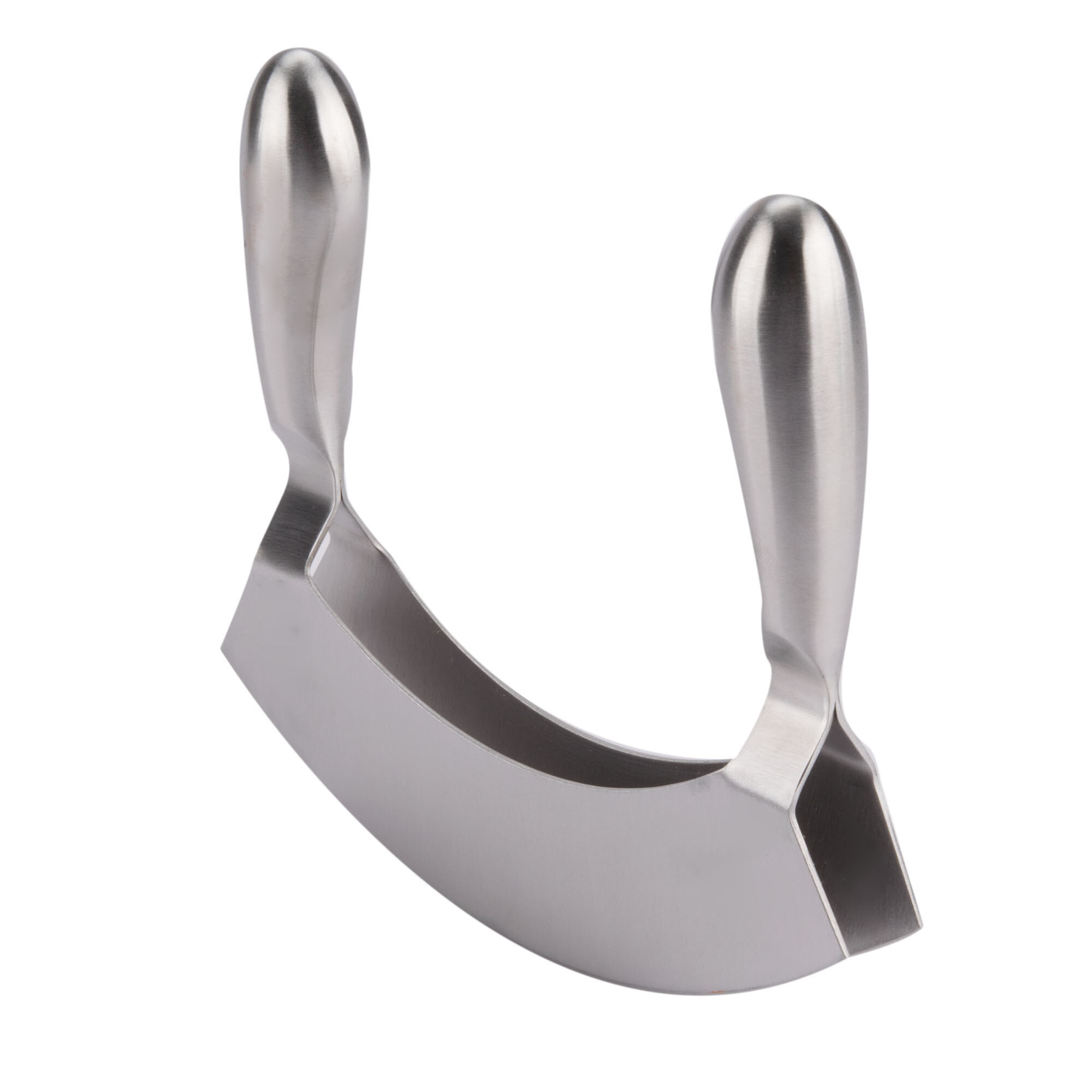 7" Double Blade Mezzaluna Knife with Double Stainless Steel Handles