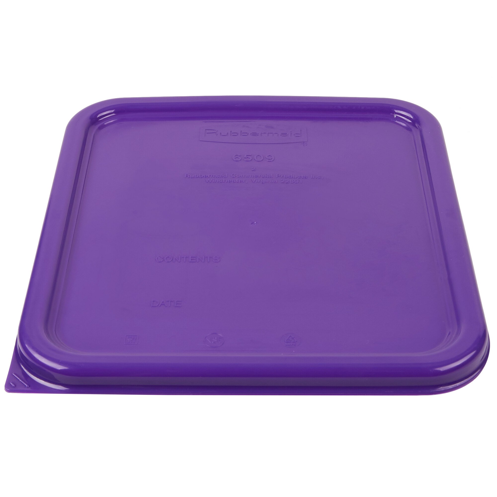 Rubbermaid 1980304 Color-Coded 2, 4, 6, and 8 Qt. Purple Square Food ...