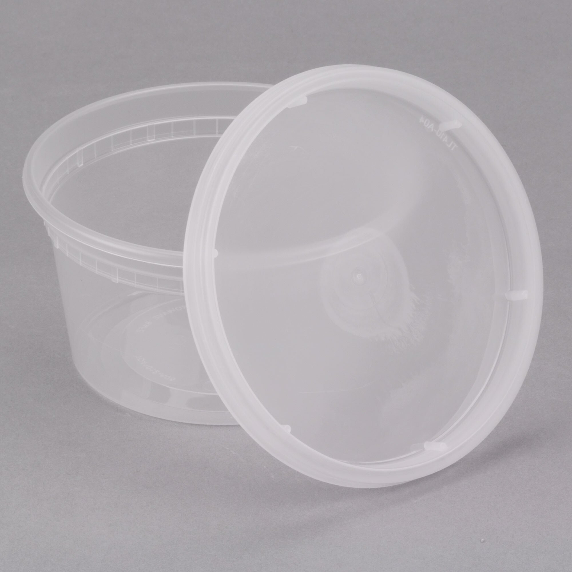 ChoiceHD 12 oz. Microwavable Translucent Plastic Deli Container and Lid ...