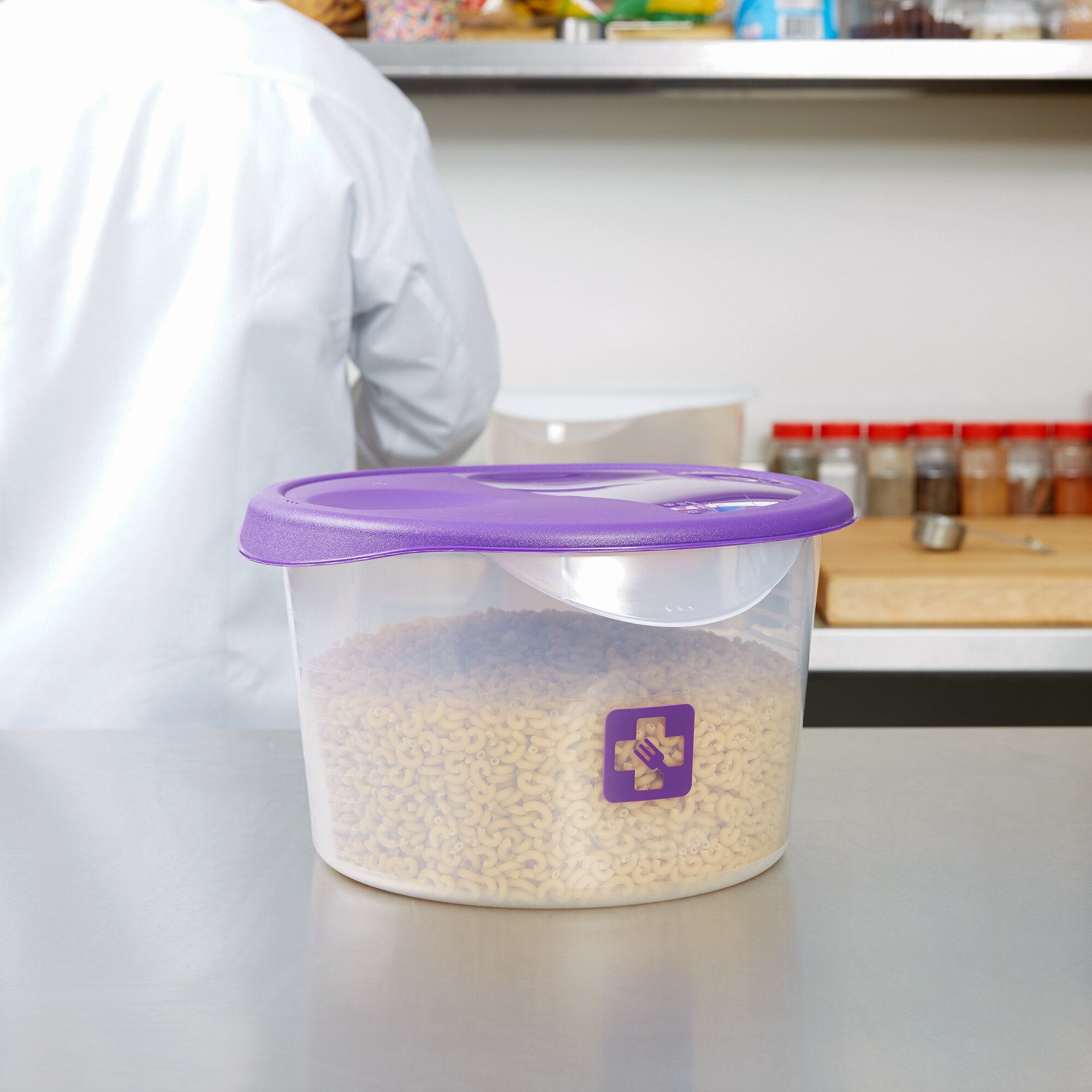 Rubbermaid 1980391 ColorCoded 12, 18, and 22 Qt. Purple Round Food