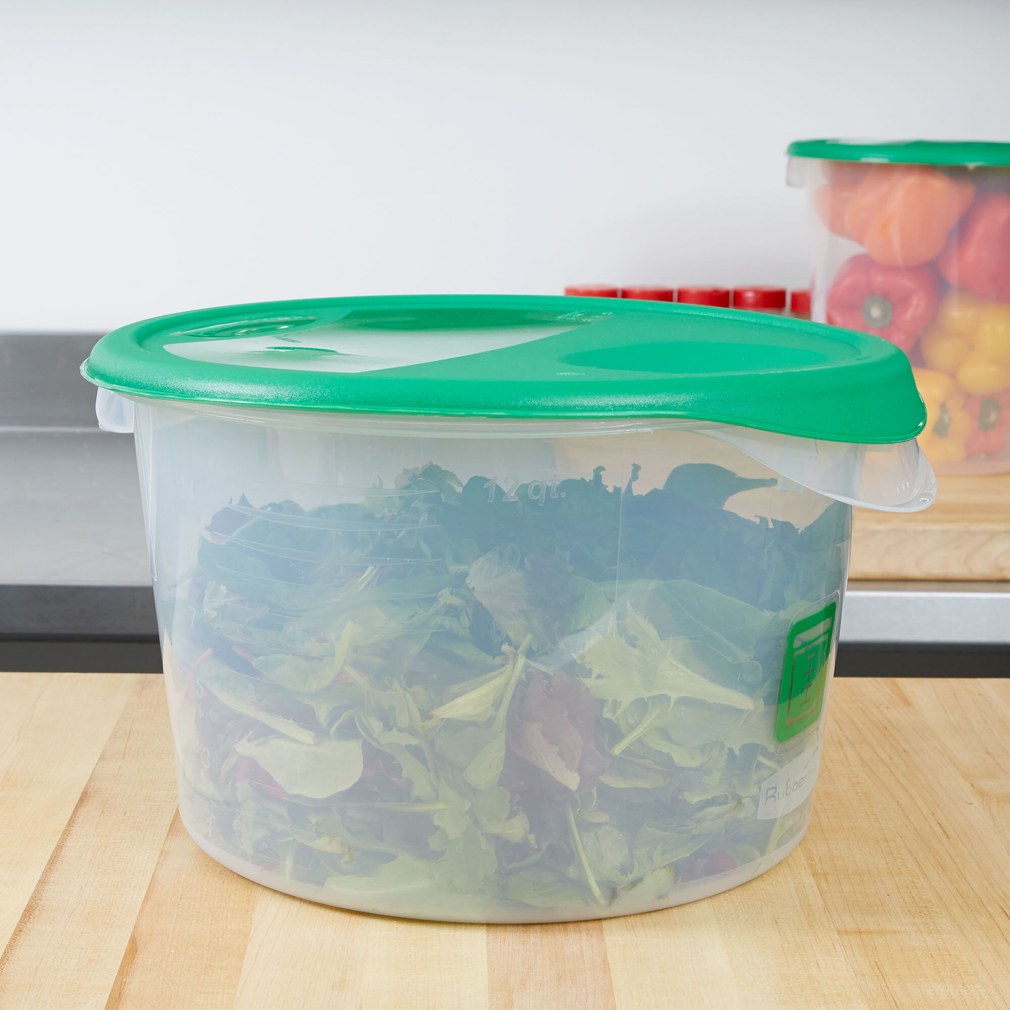 Rubbermaid 1980388 ColorCoded 12, 18, and 22 Qt. Green Round Food