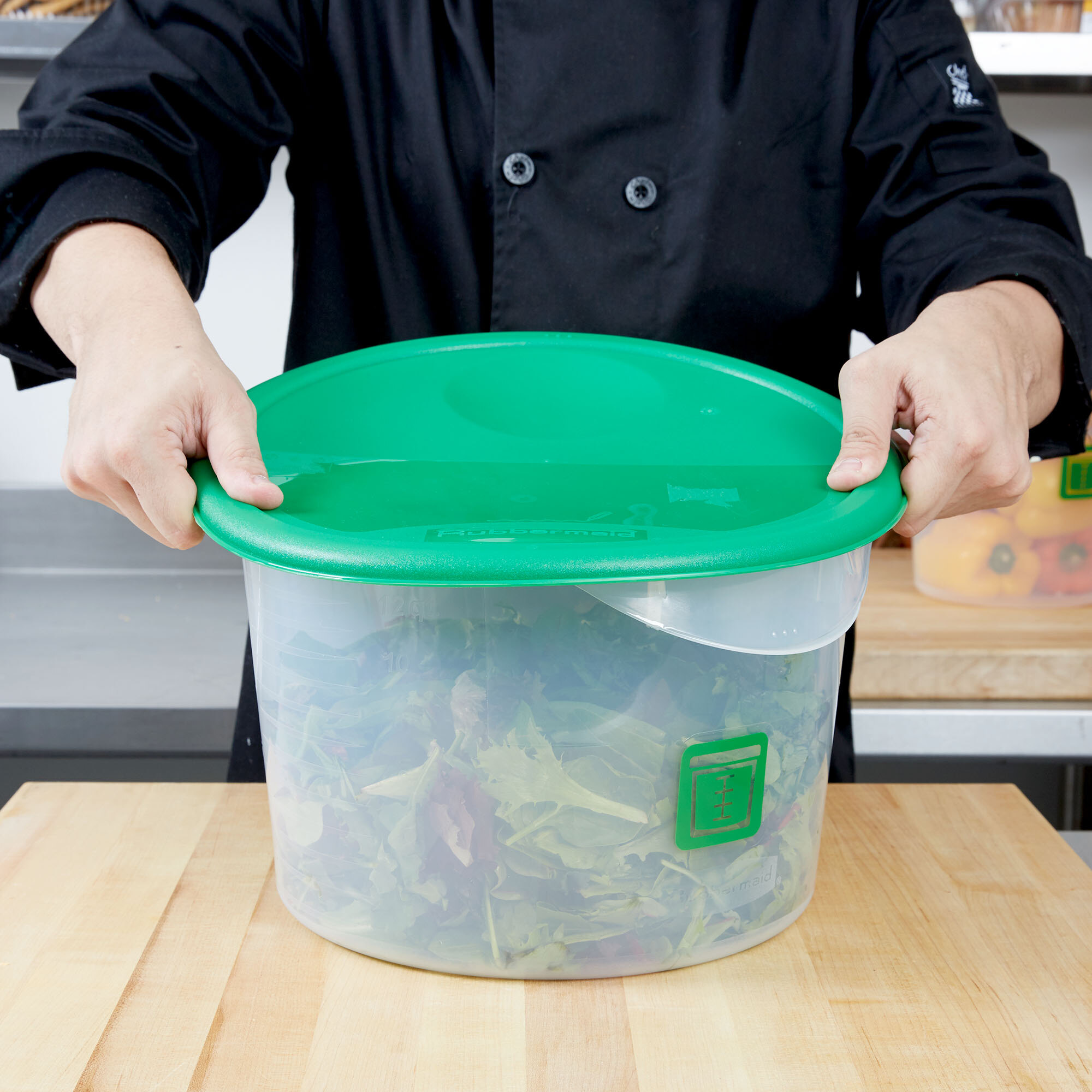 Rubbermaid 1980388 ColorCoded 12, 18, and 22 Qt. Green Round Food