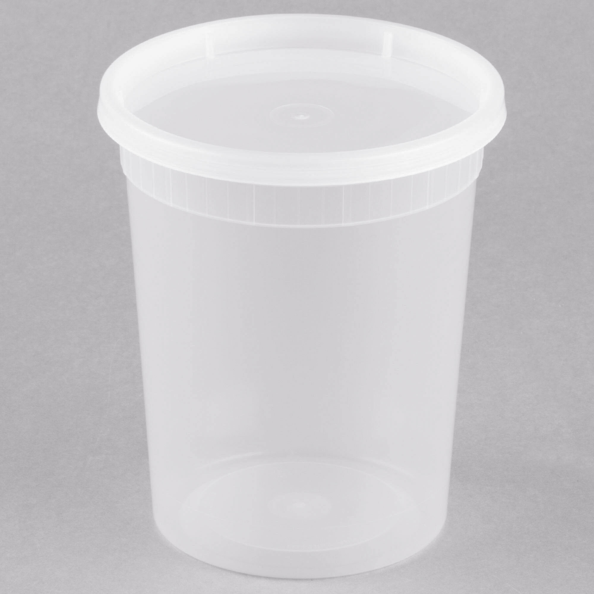 32 oz. Plastic Deli Containers with Lids 240/Case