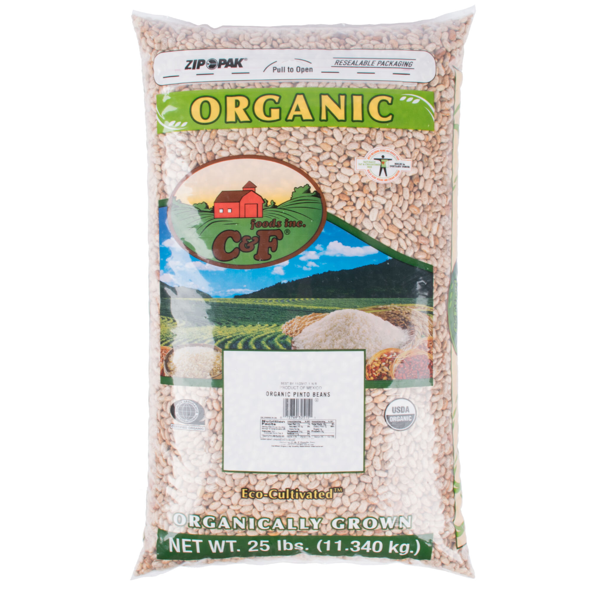 Organic Dried Pinto Beans 25 lb.