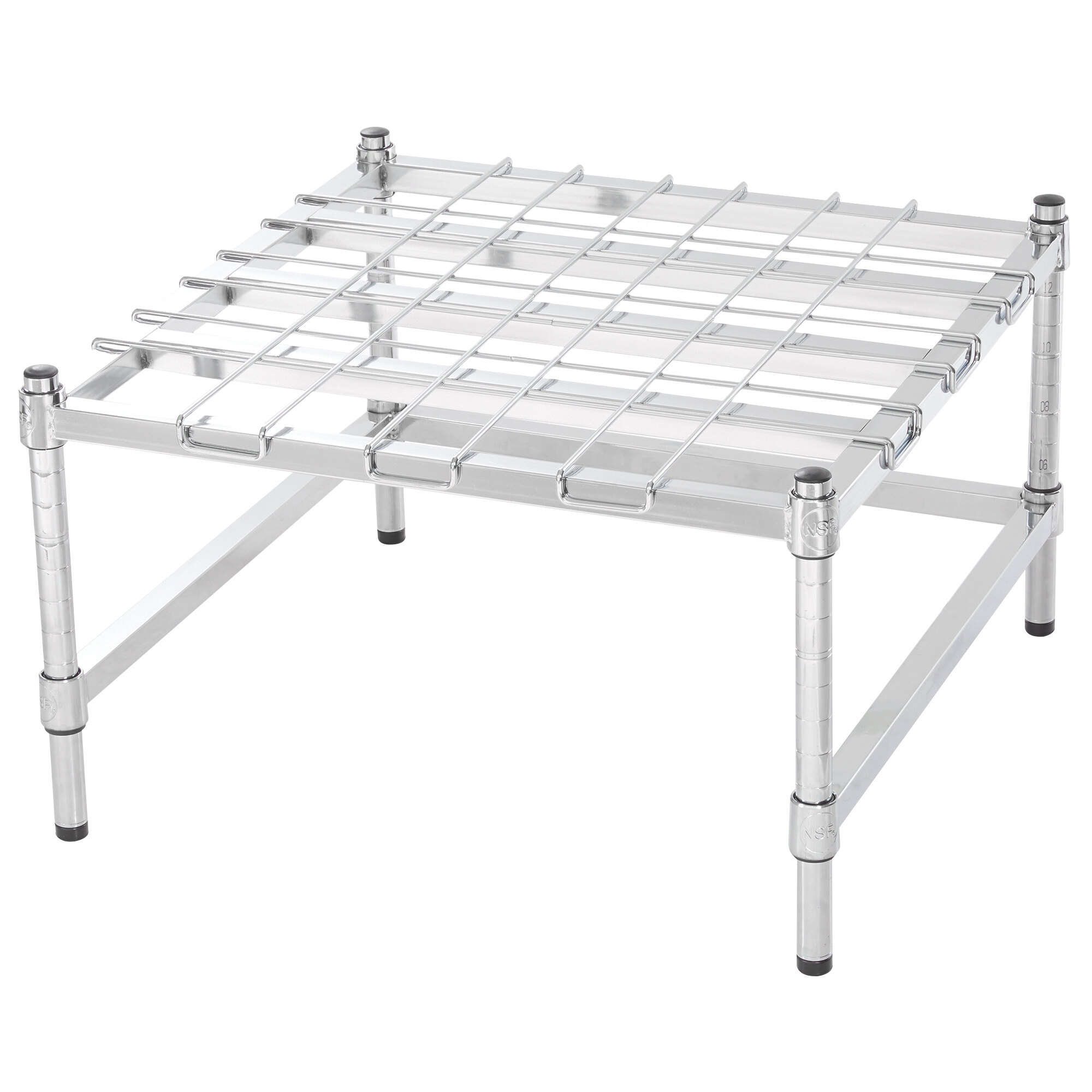 Regency 24" x 24" HeavyDuty Chrome Dunnage Rack with Mat