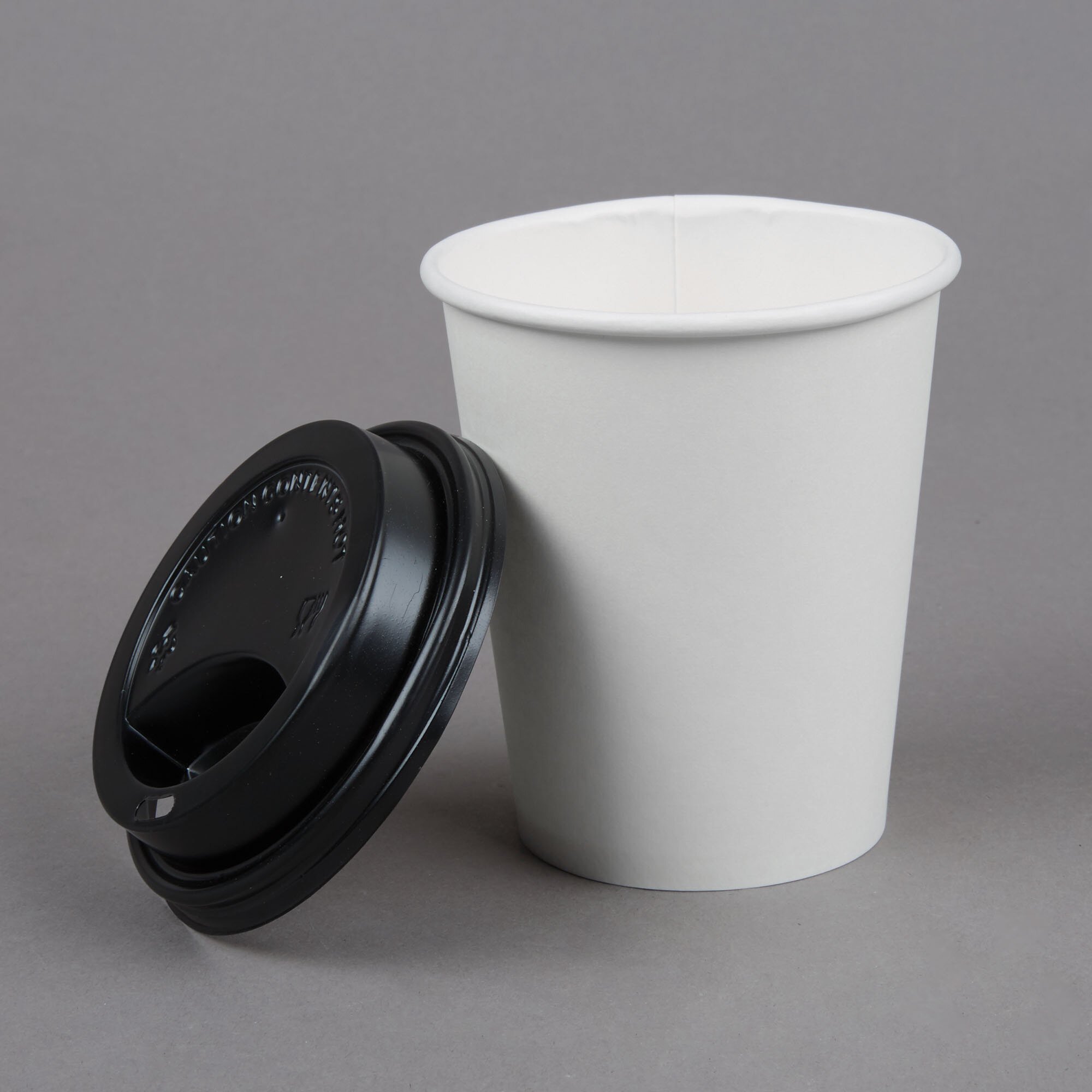 Choice 8 Oz White Poly Paper Hot Cup And Lid 100pack 5650