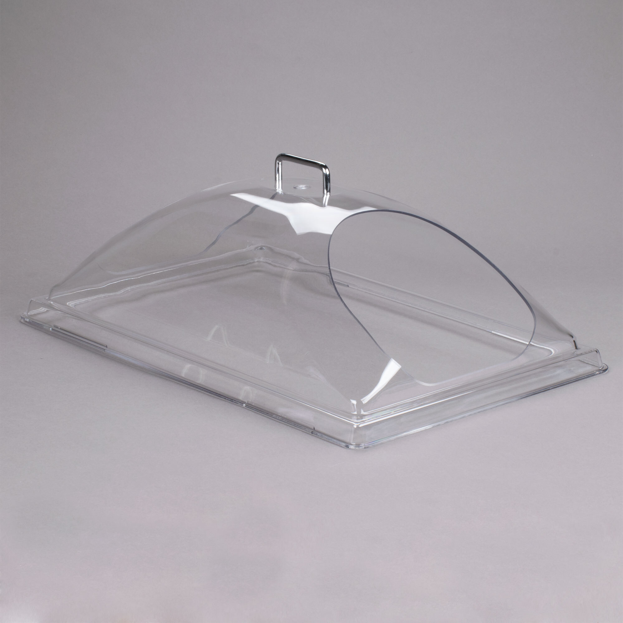 Cambro DD1220BECW Camwear 12" x 20" Clear Dome Display Cover with 2 End