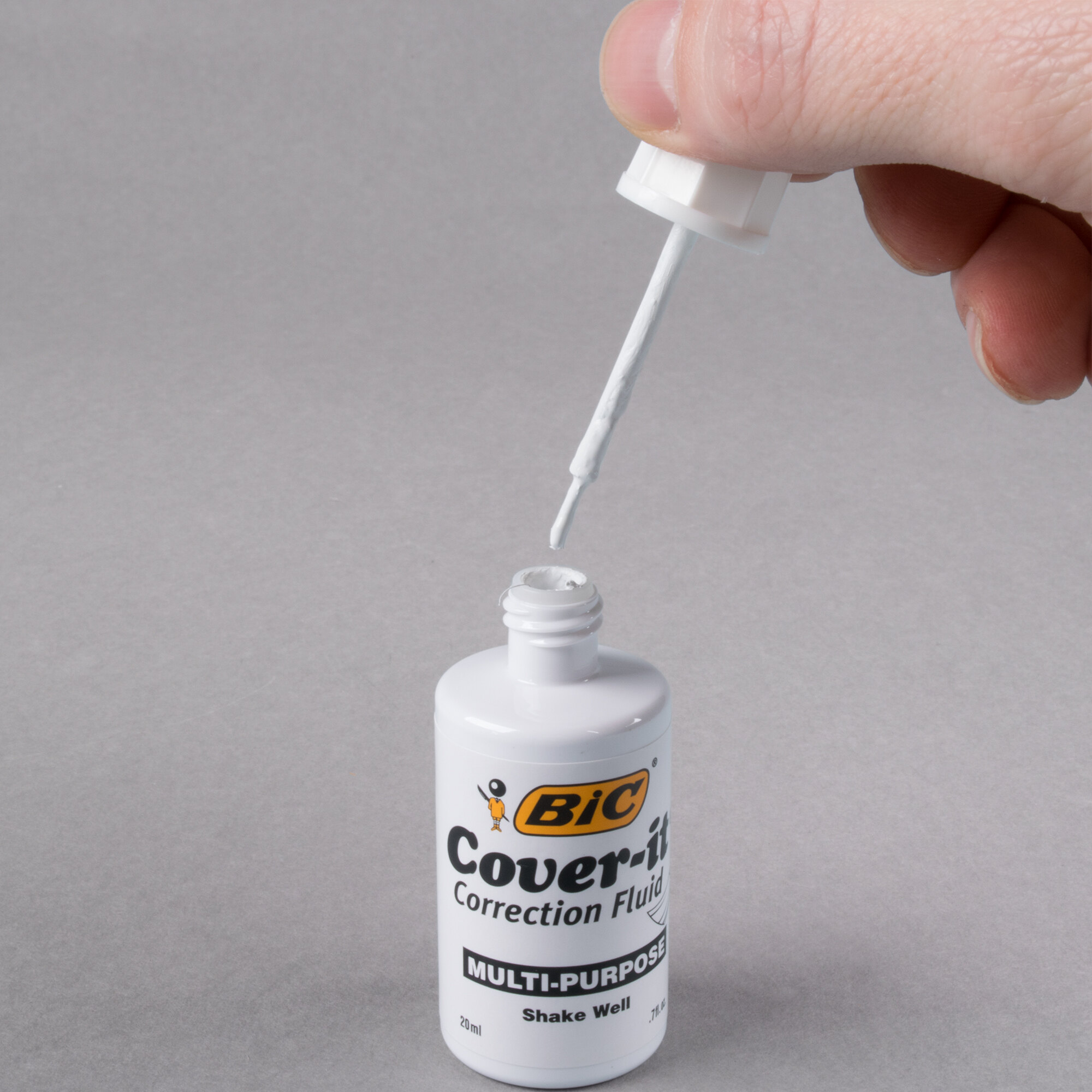 BIC WOC12DZ WiteOut Coverit Corrective Fluid 20 mL Bottle 12/Pack