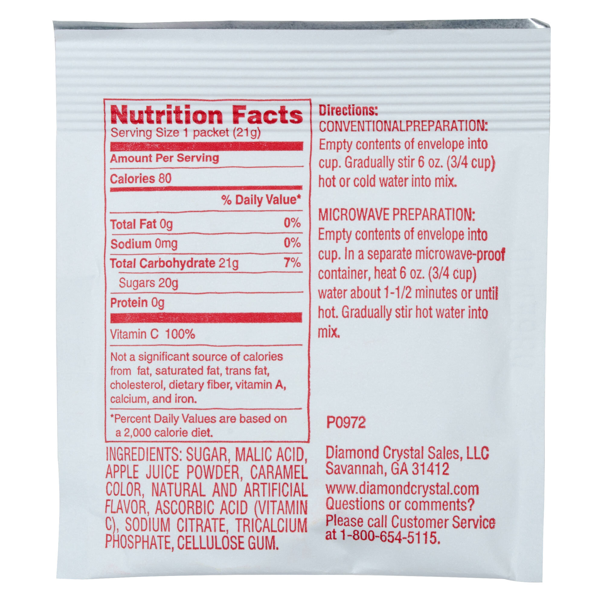 Spiced Apple Cider Hot Drink Mix Portion Pack 40/Box