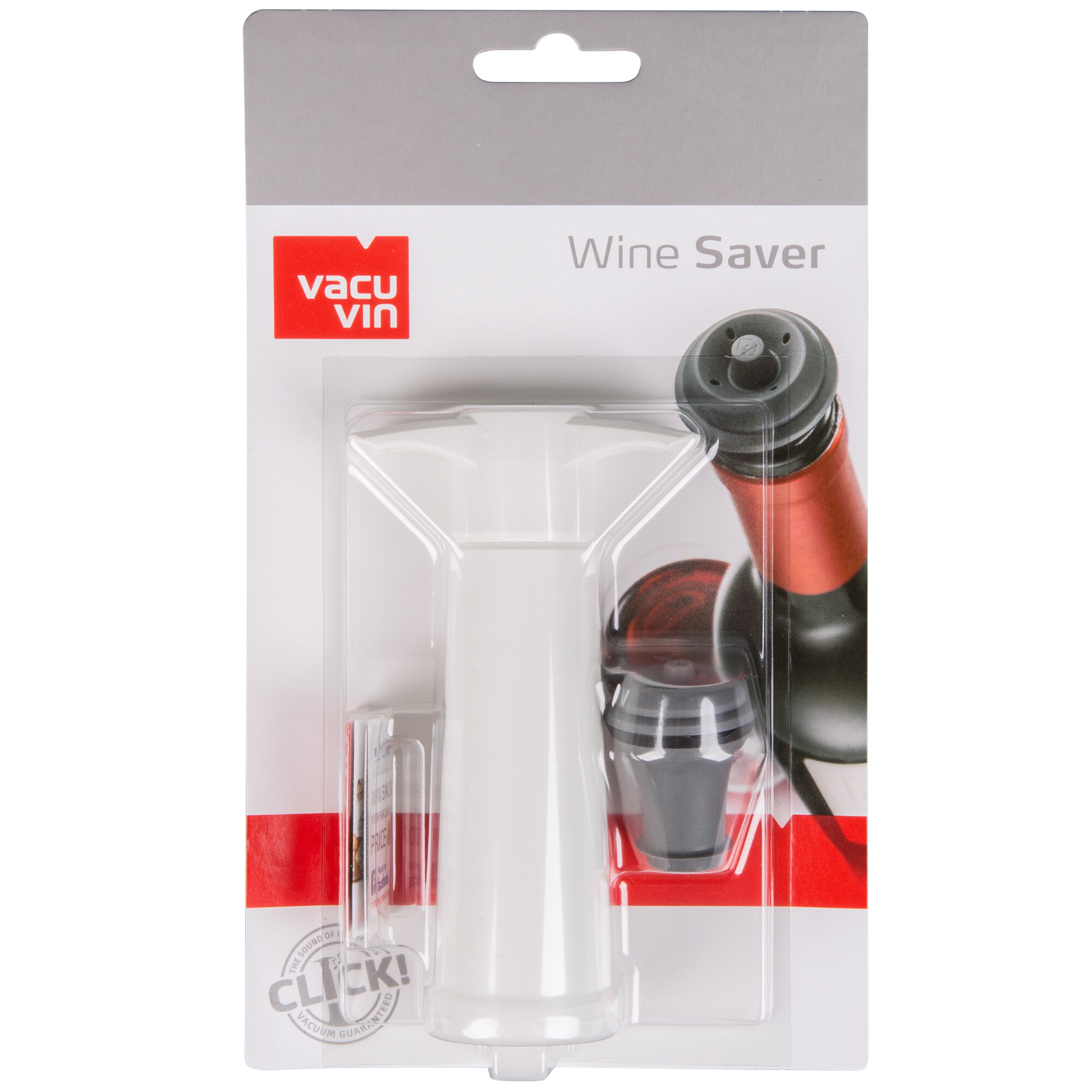 Vacu Vin 0854260 White Wine Saver Vacuum Pump Set with 1 Stopper Wine