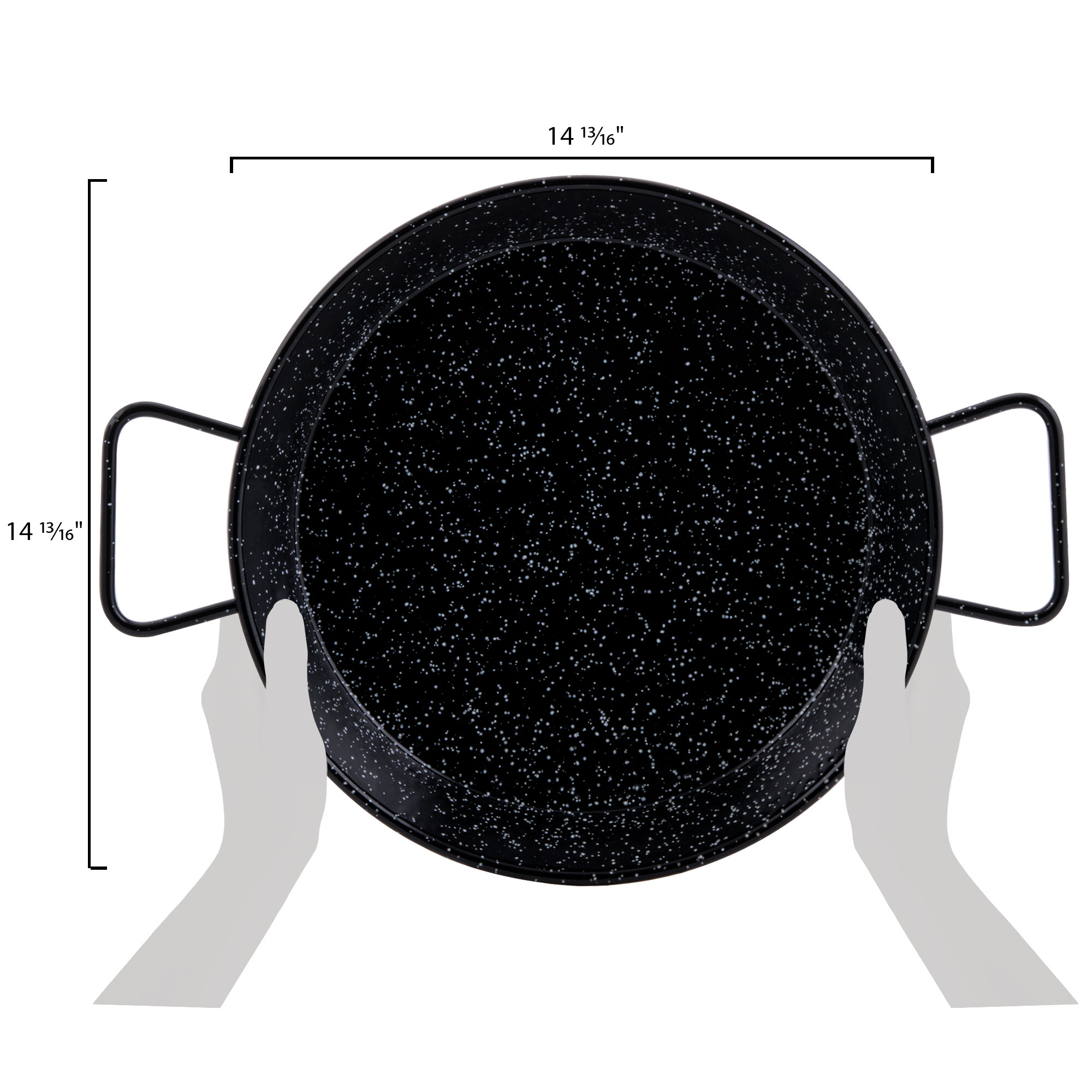 11" Enameled Carbon Steel Paella Pan