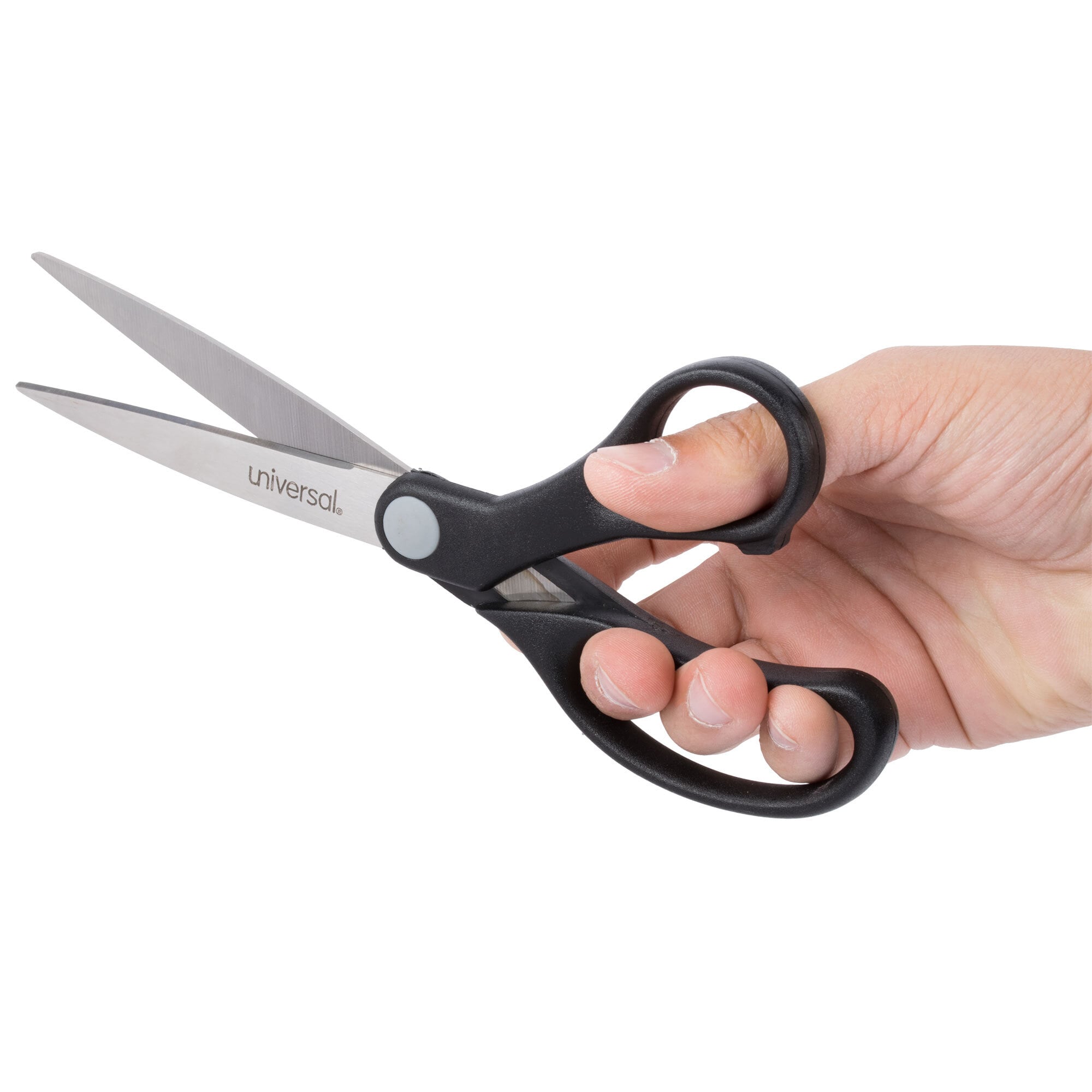 Universal UNV92010 8" Stainless Steel Economy Scissors with Black Bent
