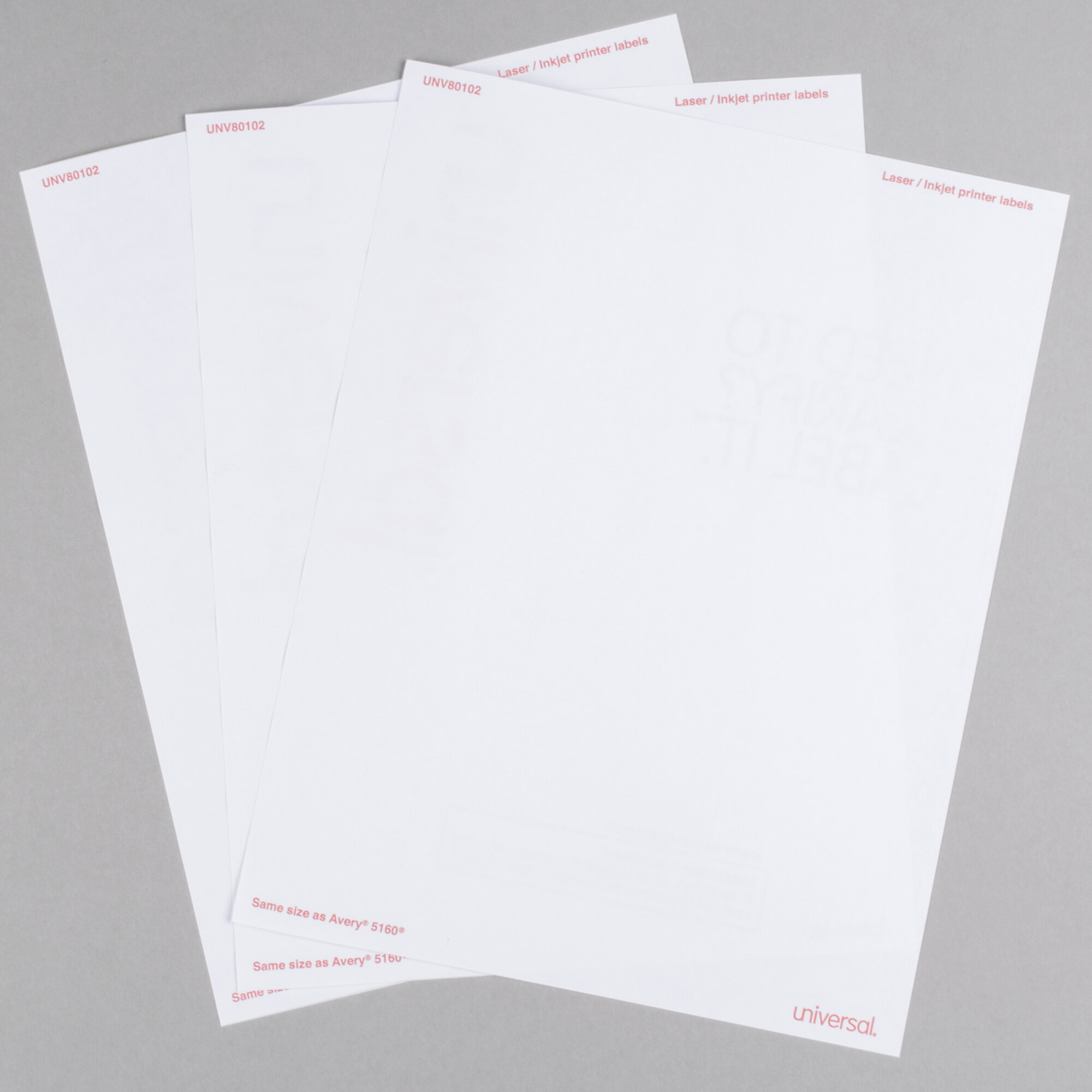 Universal UNV80102 1 X 2 5 8 White Permanent Labels 3000 Box