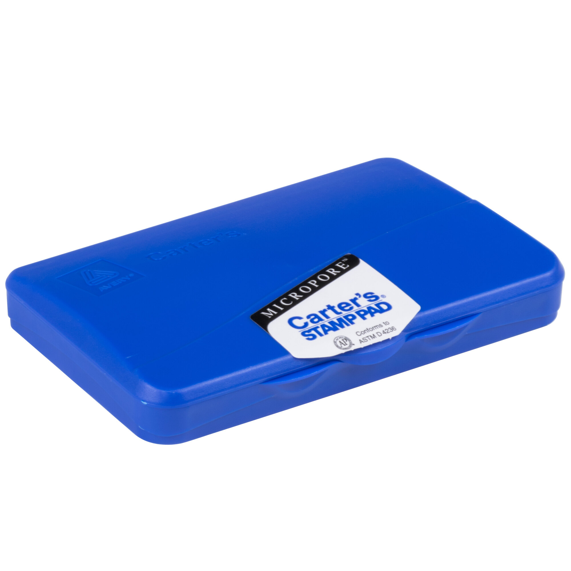 Avery 21261 Carter's 4 1/4" x 2 3/4" Blue PreInked Micropore Stamp Pad