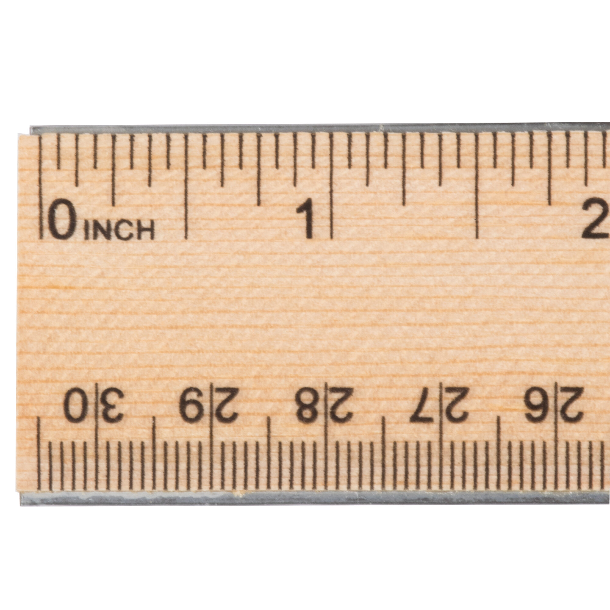 universal unv59021 flat wood ruler with double metal edge