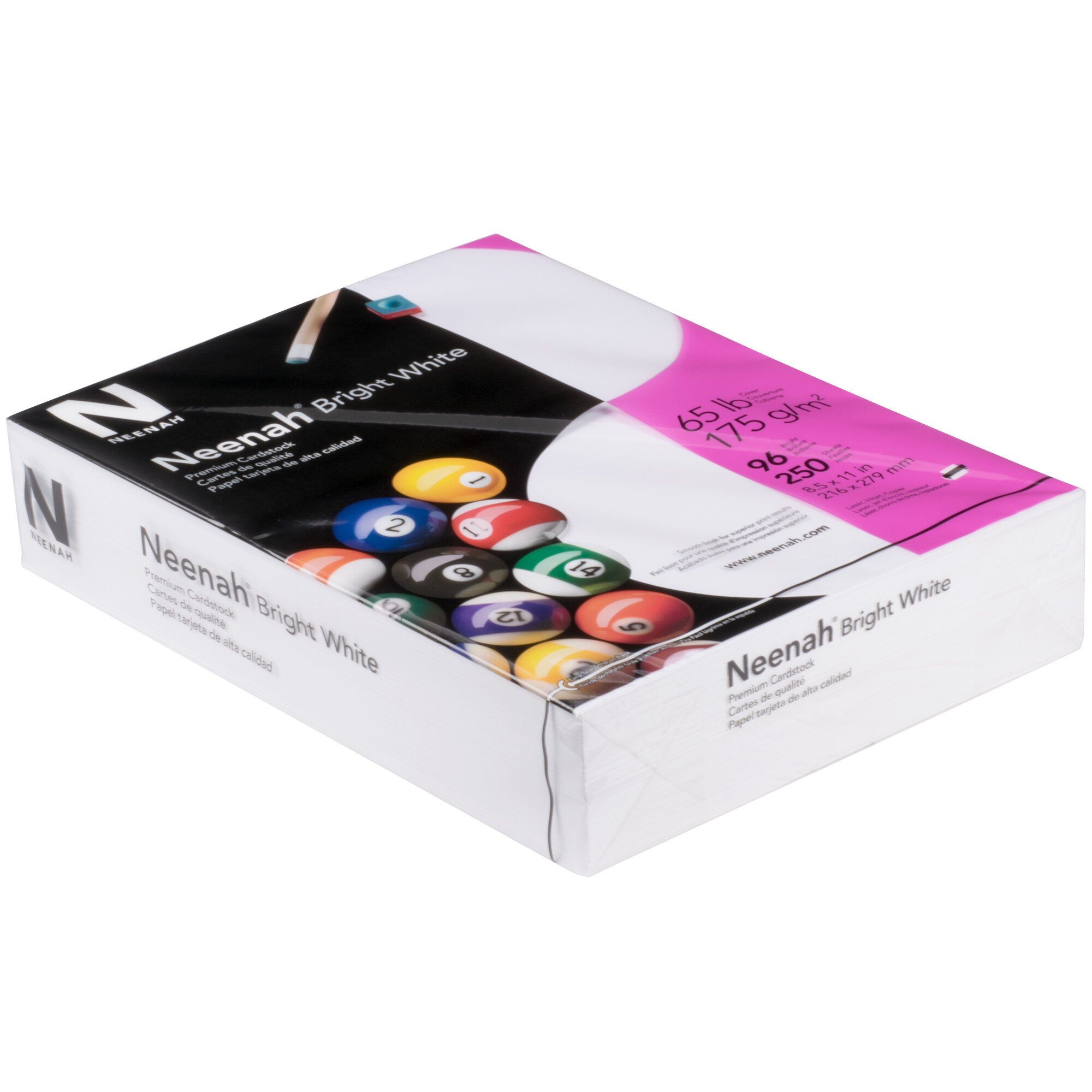 Neenah 91904 8 1/2" x 11" Bright White 65 Smooth Paper Cardstock