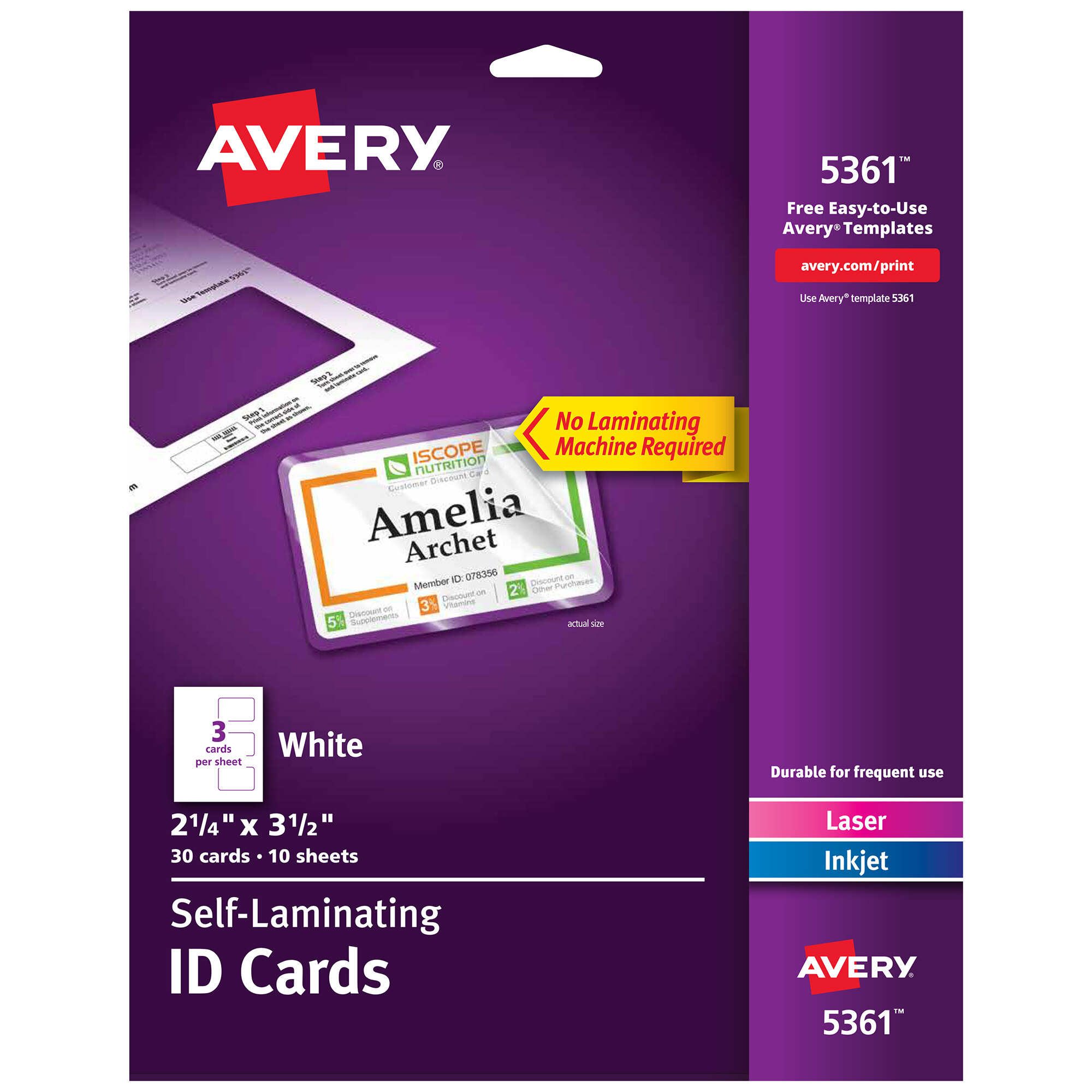avery-5361-2-1-4-x-3-1-2-white-self-laminating-laser-inkjet-id-card-30-pack
