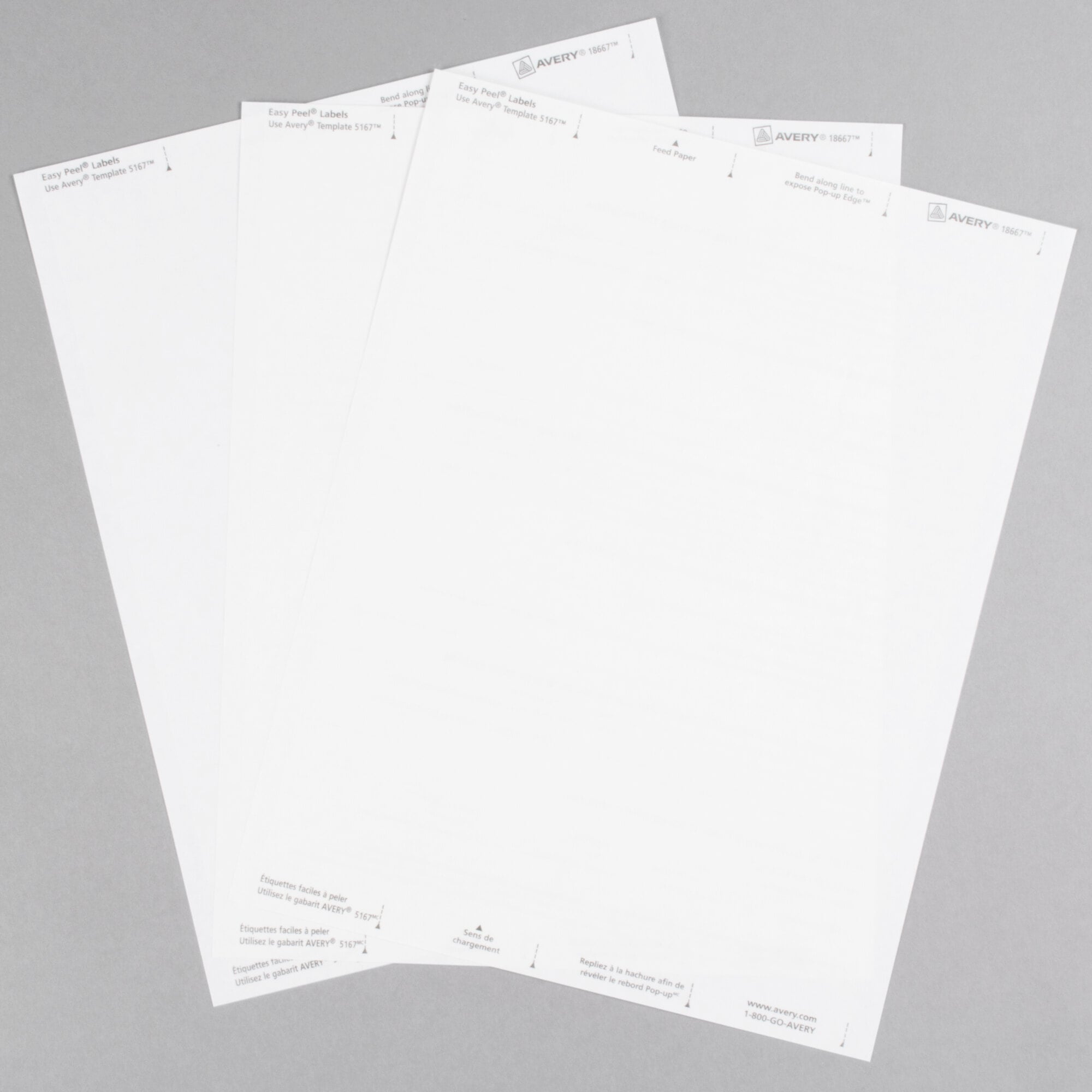 Avery 18667 Easy Peel 1/2" x 1 3/4" Clear Inkjet Printer Return Address Labels 800/Pack