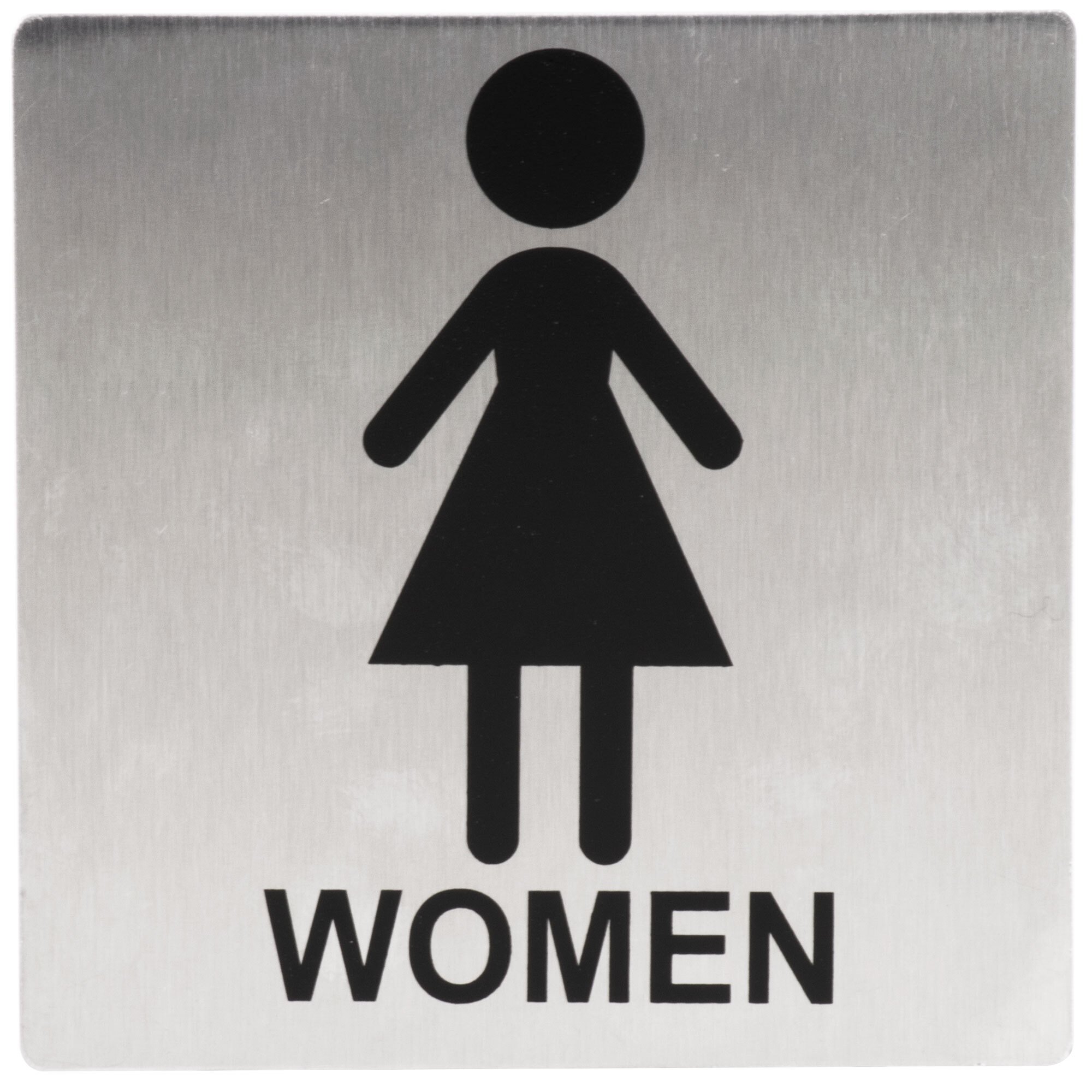 Tablecraft B11 Women&rsquo;s Restroom Sign - Stainless Steel