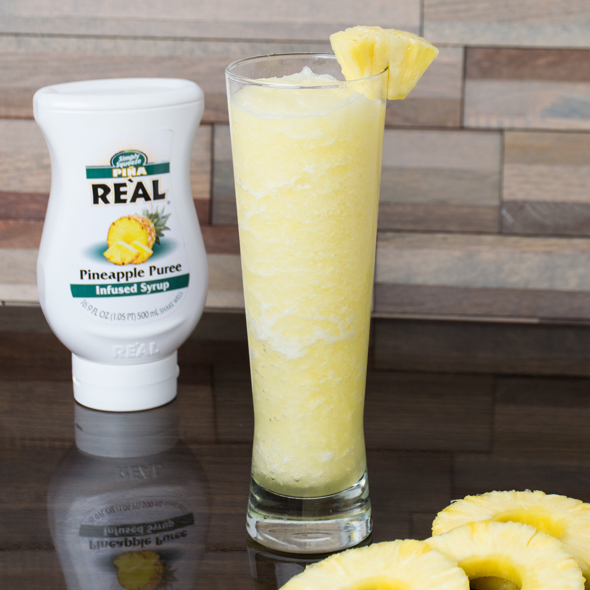 Real 16.9 fl. oz. Pineapple Puree Infused Syrup