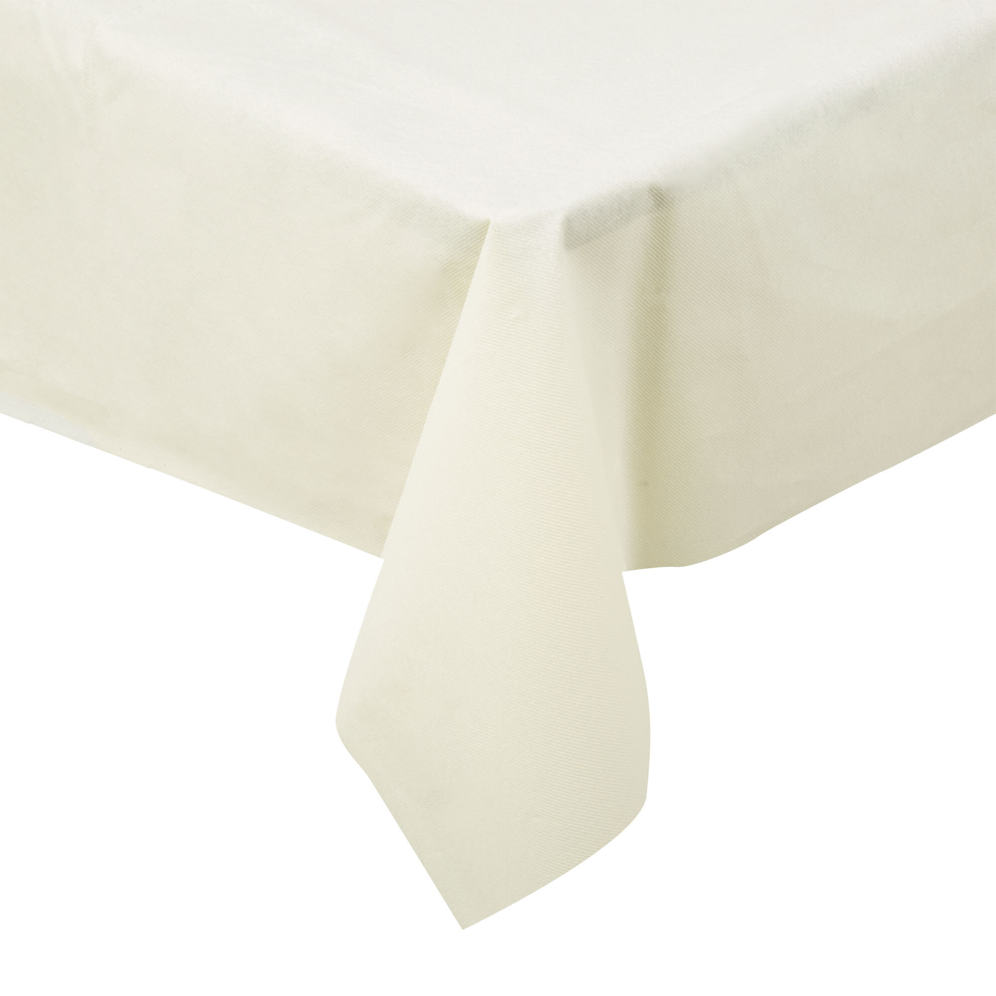 Hoffmaster 220835 50" x 108" LinenLike Ecru / Ivory Table Cover 20/Case