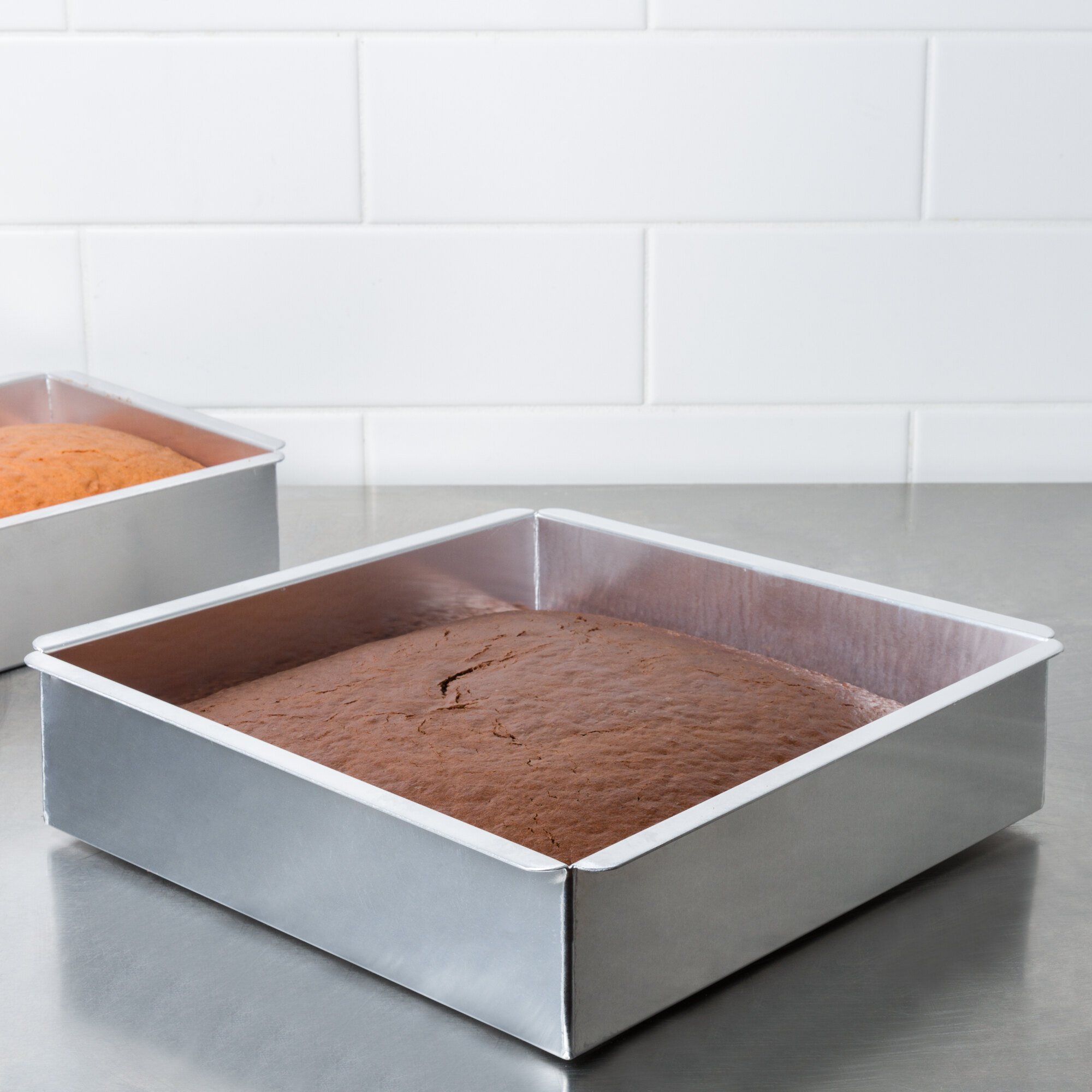 Ateco 12012 12" x 12" x 3" Aluminum Square StraightSided Cake Pan