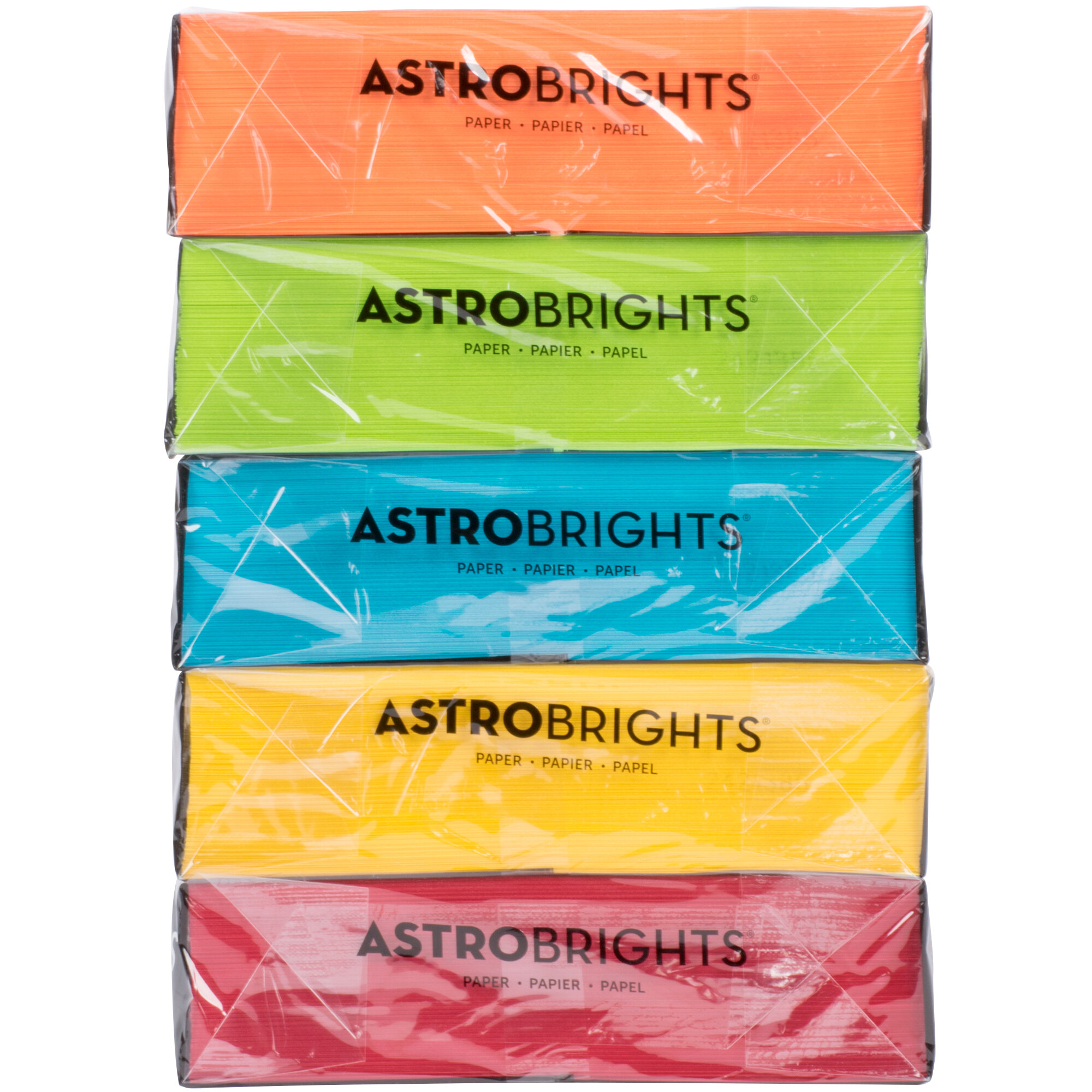 Neenah 22999 Astrobrights 8 1/2" X 11" Assorted Ream Of 24# Smooth ...