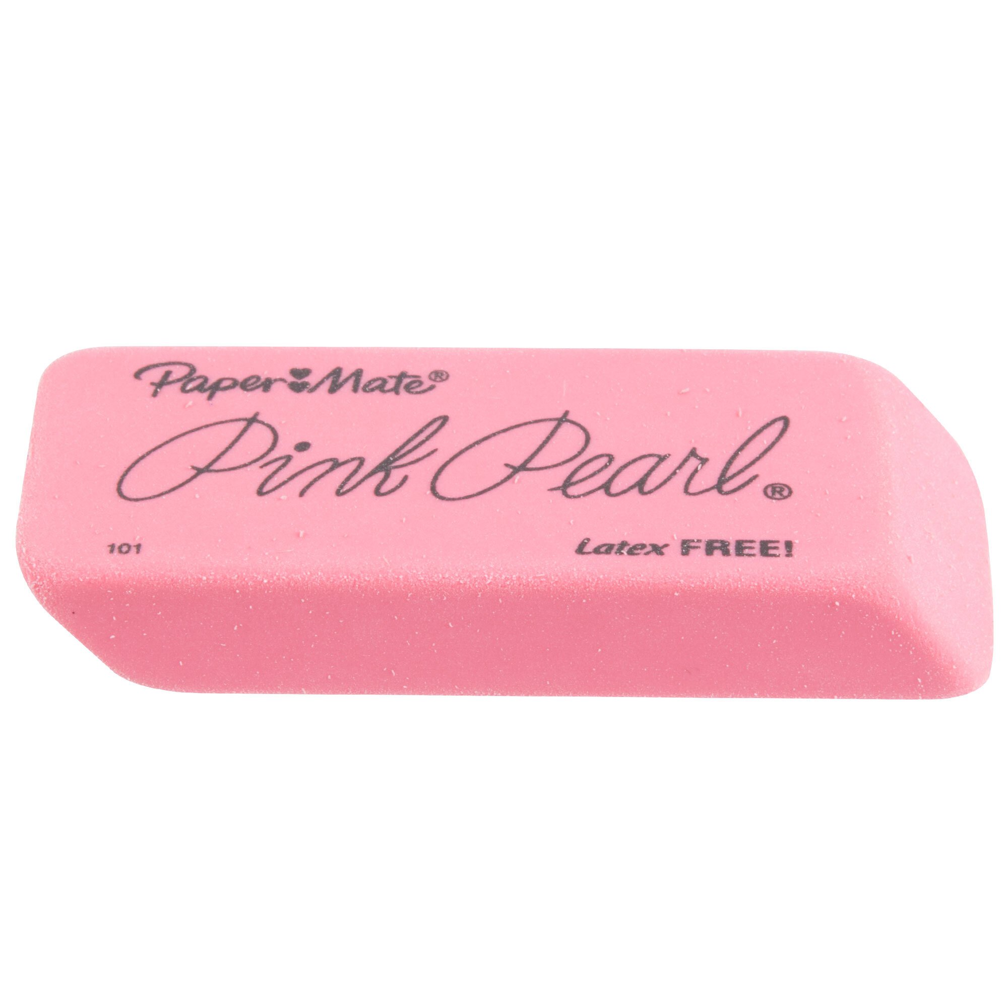 Paper Mate 70521 Large Pink Pearl Eraser - 12/Pack