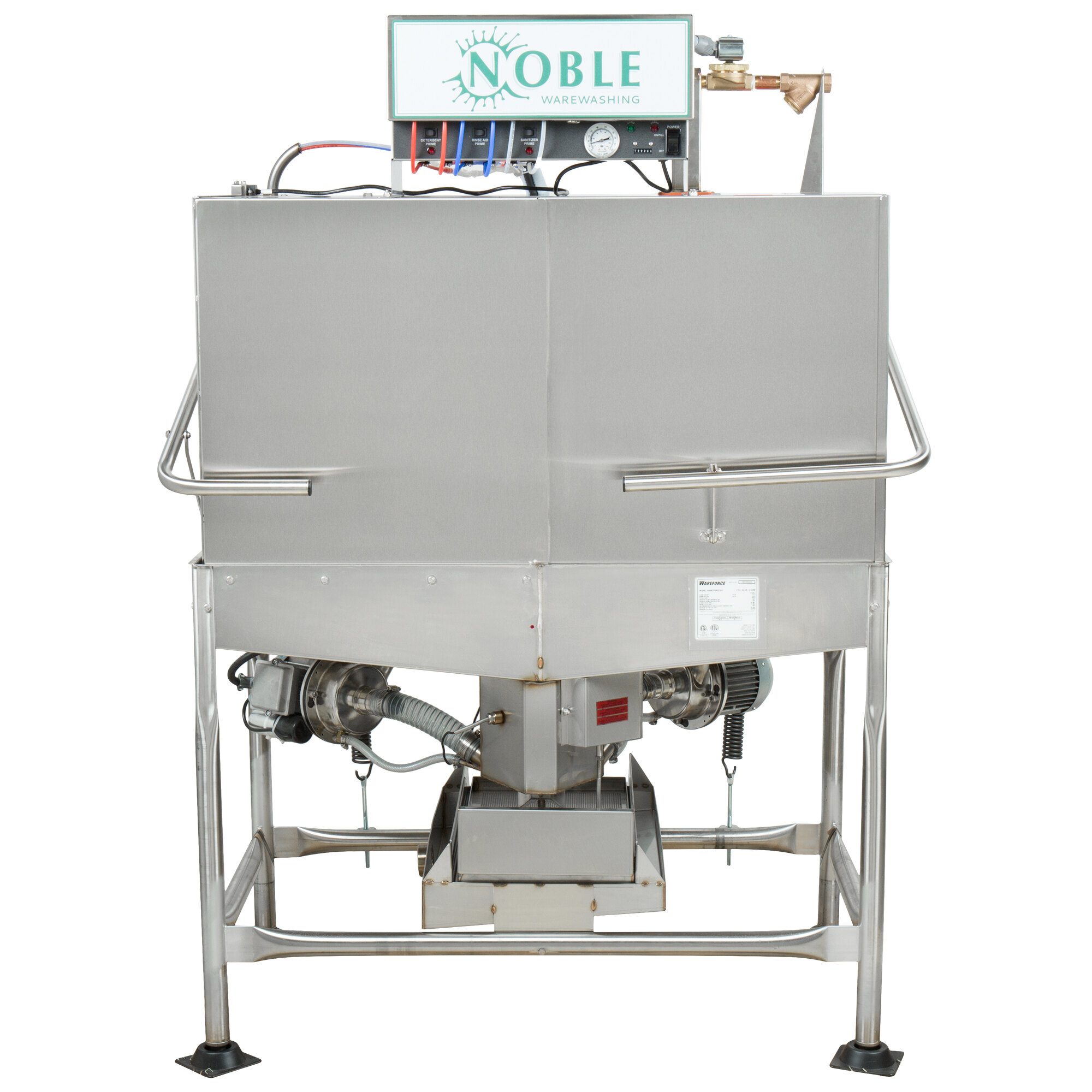 Noble Warewashing II Double Rack Low Temperature Corner Dishwasher Right Side, 115V