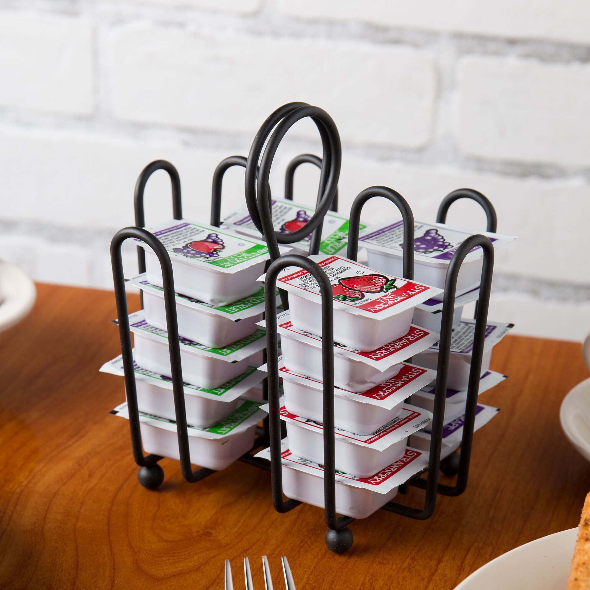 Tablecraft 597CBK Black Wire Jelly Packet Rack