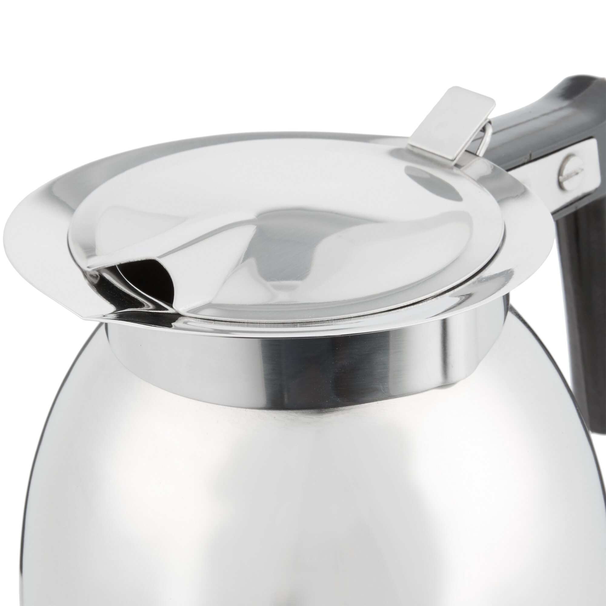 64 oz. Stainless Steel Coffee Decanter with Black Handle