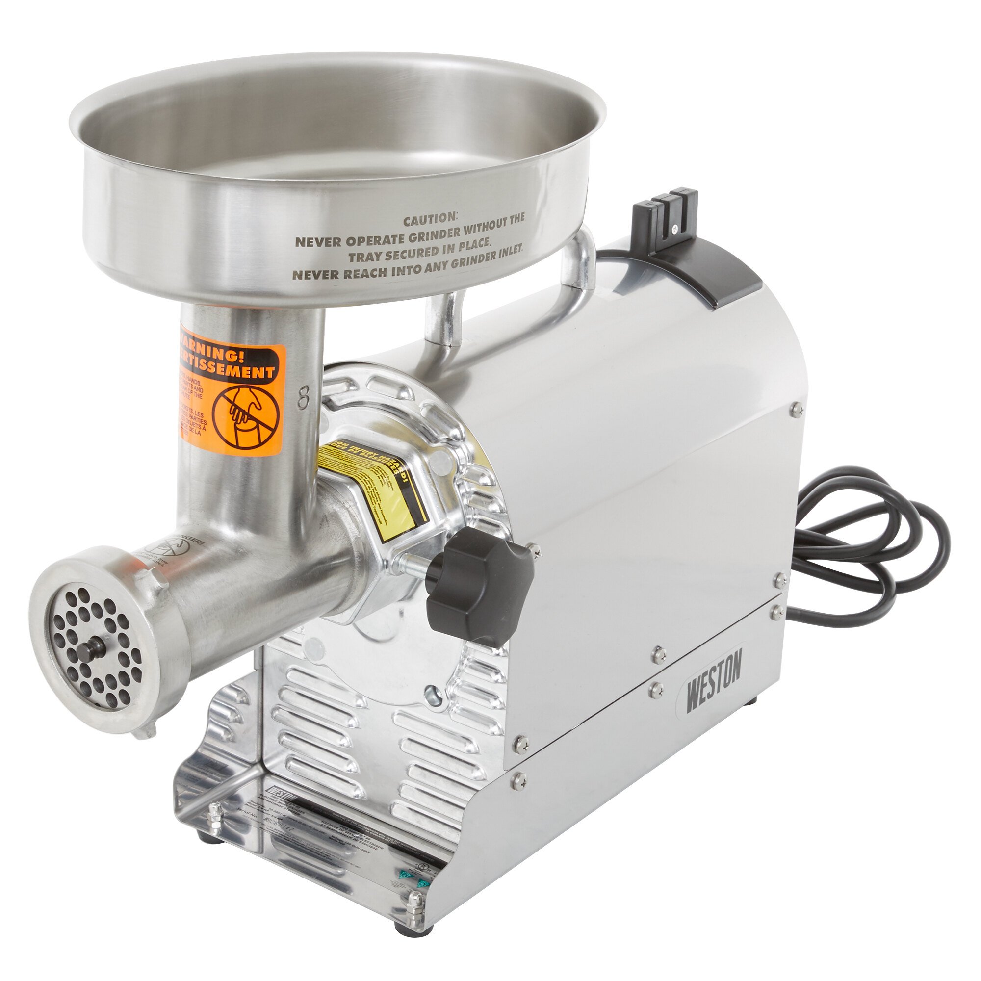 Weston 100801W 8 Pro Series Electric Meat Grinder 120V 3/4 hp