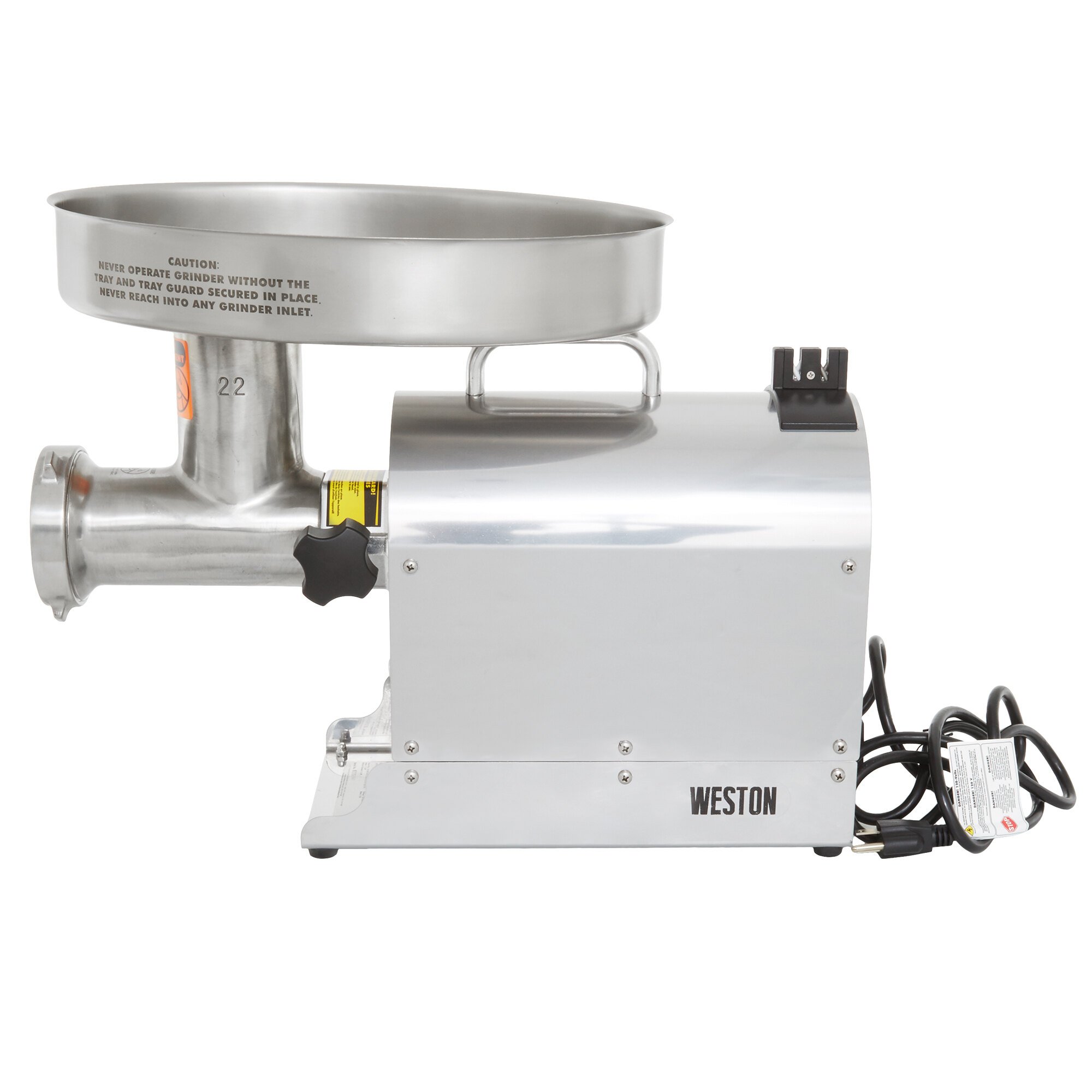 Weston 102201W 22 Pro Series Electric Meat Grinder 120V 1 1/2 hp